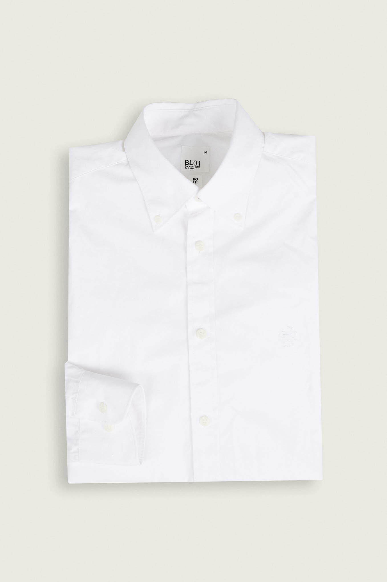 Camisa Desportiva Branco Casual Homem