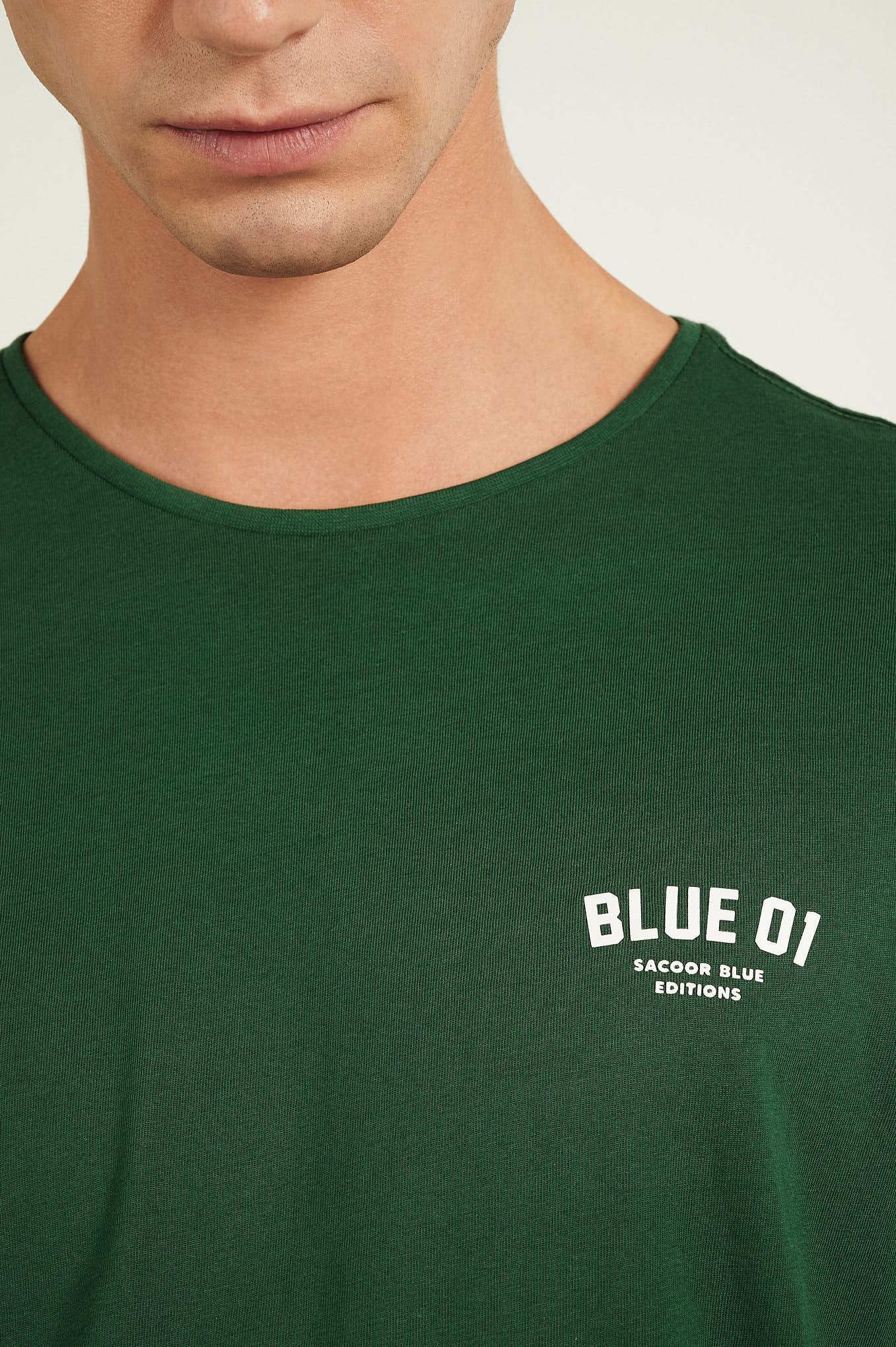 T-Shirt Verde Casual Homem