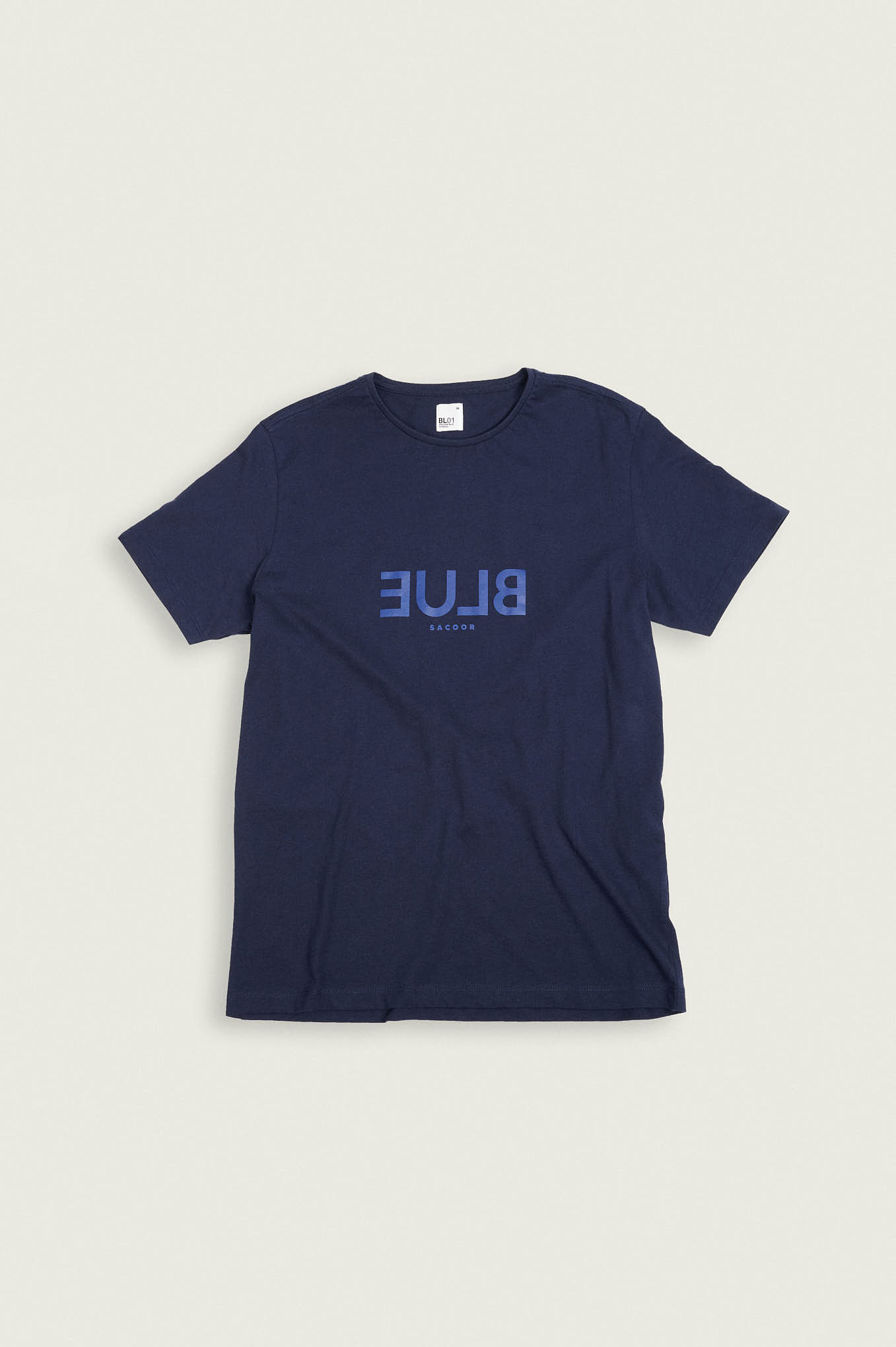 T-Shirt Azul Escuro Casual Homem