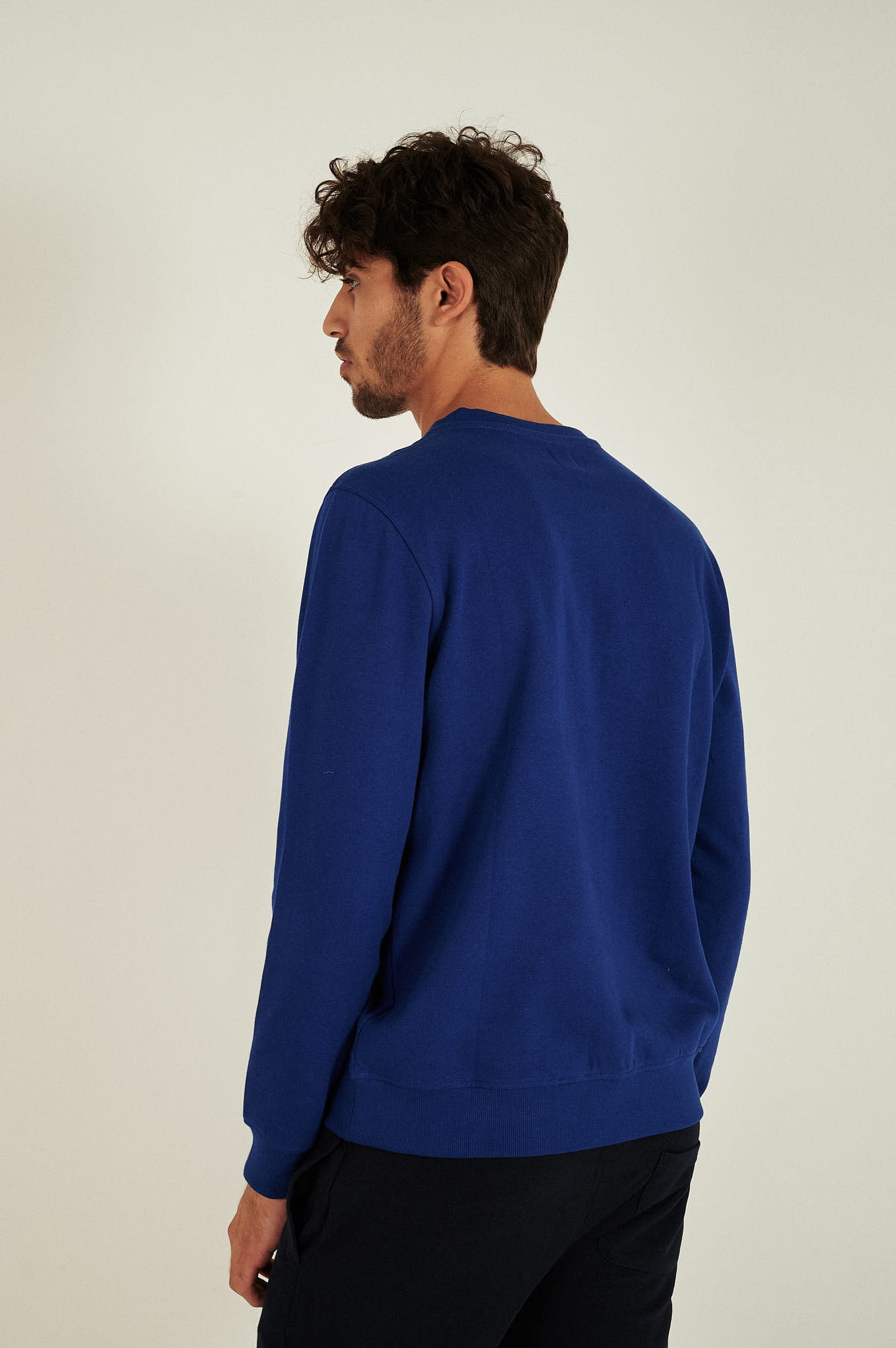 Sweatshirt Azul Casual Homem