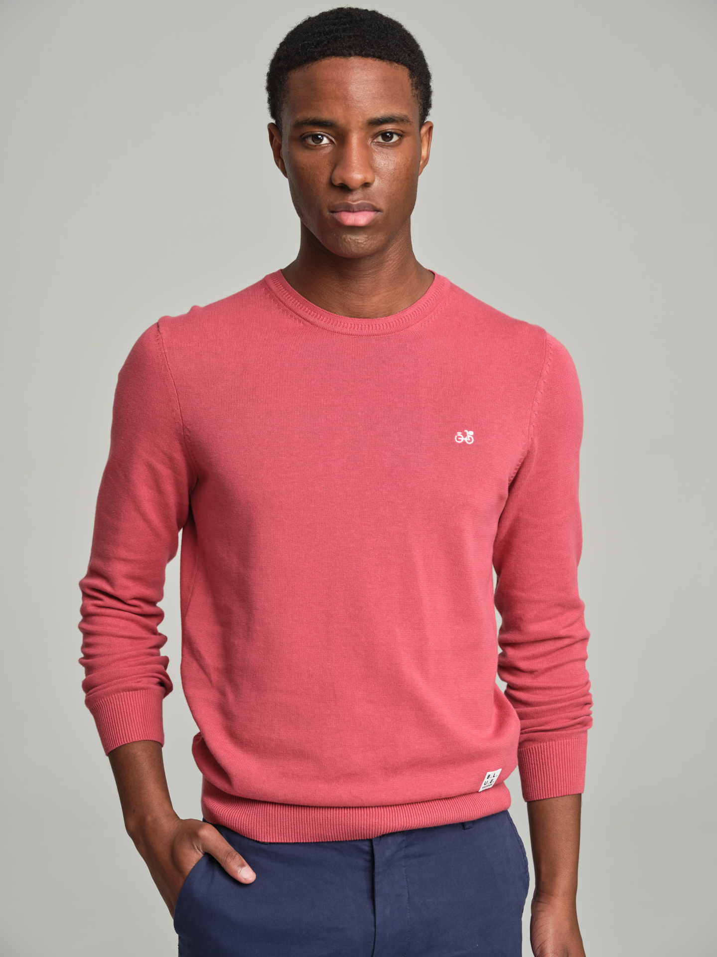 Sweater Dark Pink Casual Man