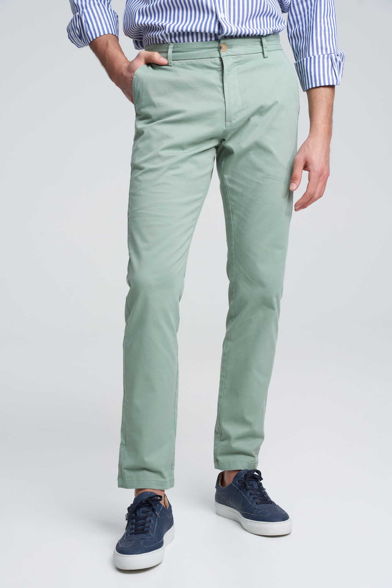 Chino Trousers Green Sport Man
