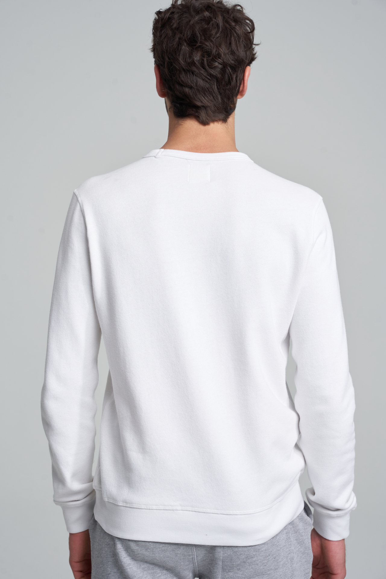 Sweatshirt Branco Casual Homem