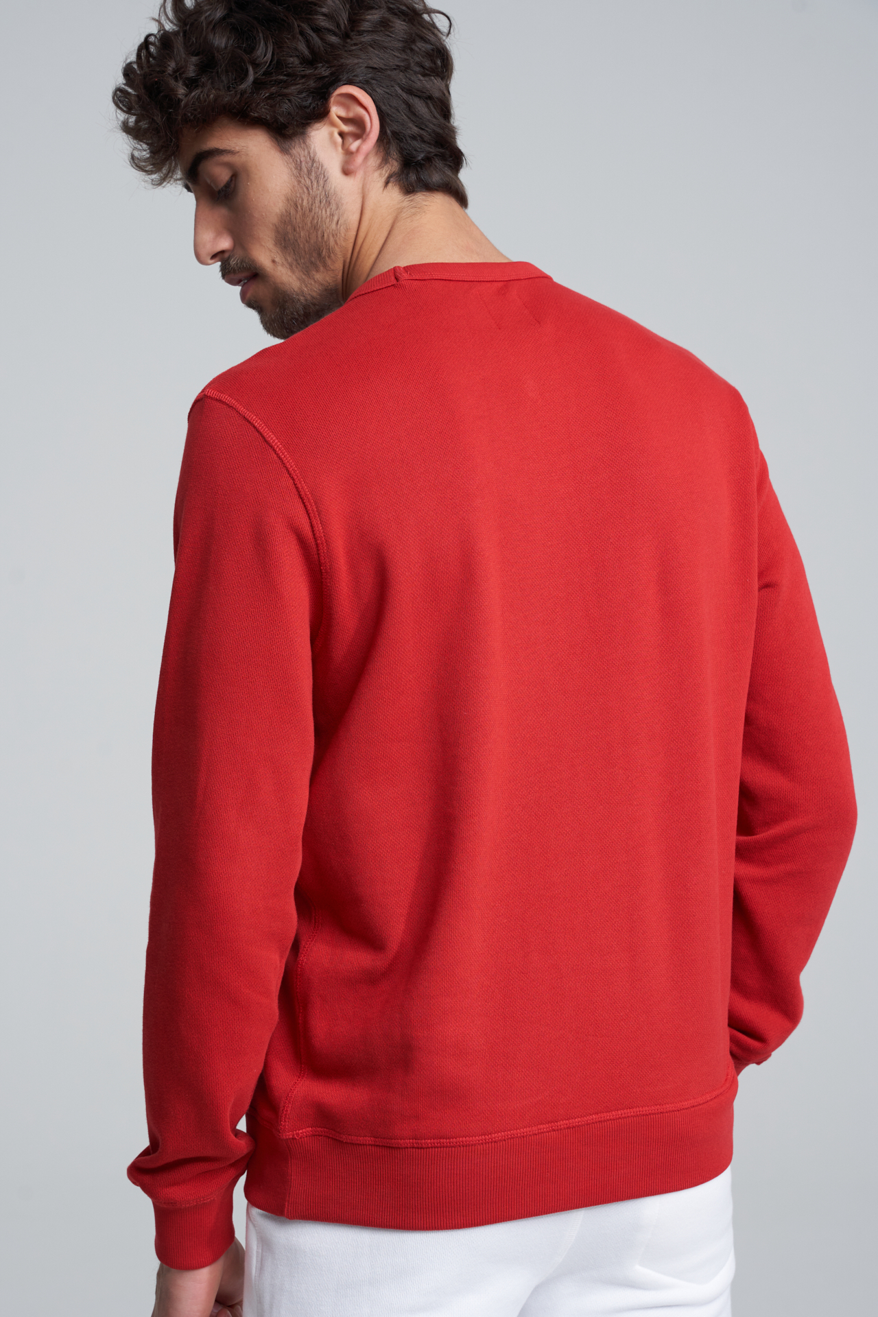 Sweatshirt Vermelho Casual Homem