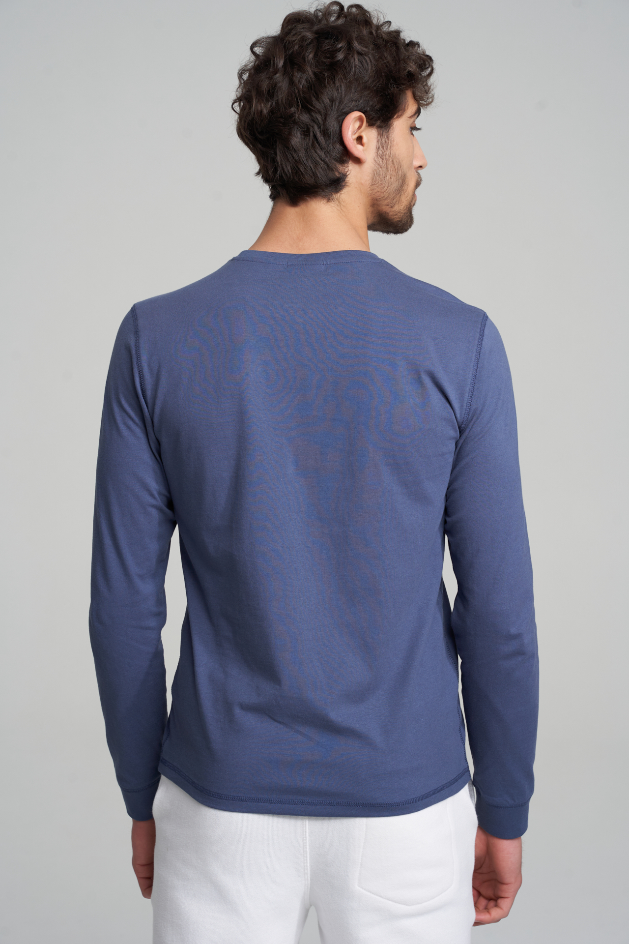 T-Shirt Azul Médio Casual Homem