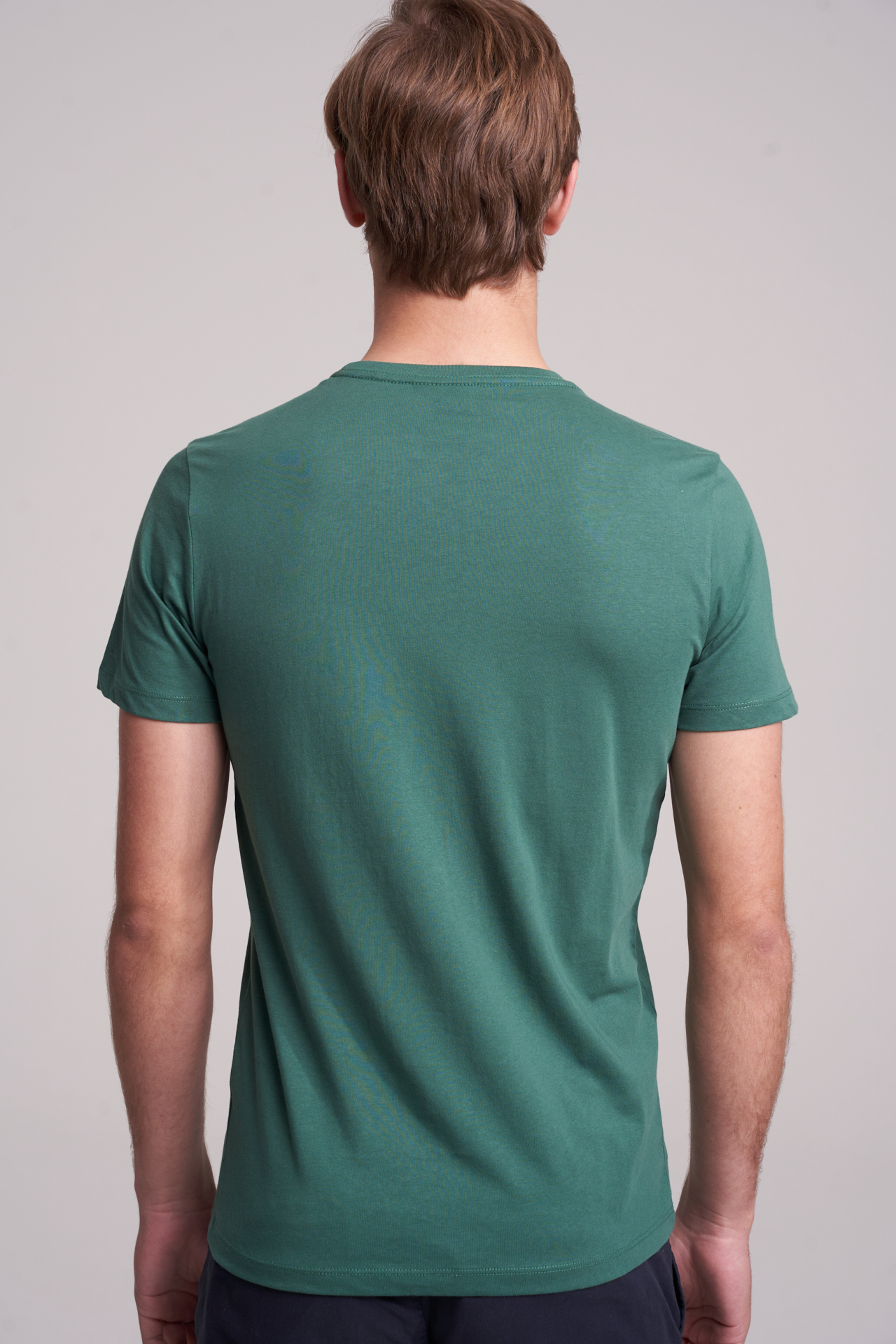 T-Shirt Verde Escuro Casual Homem