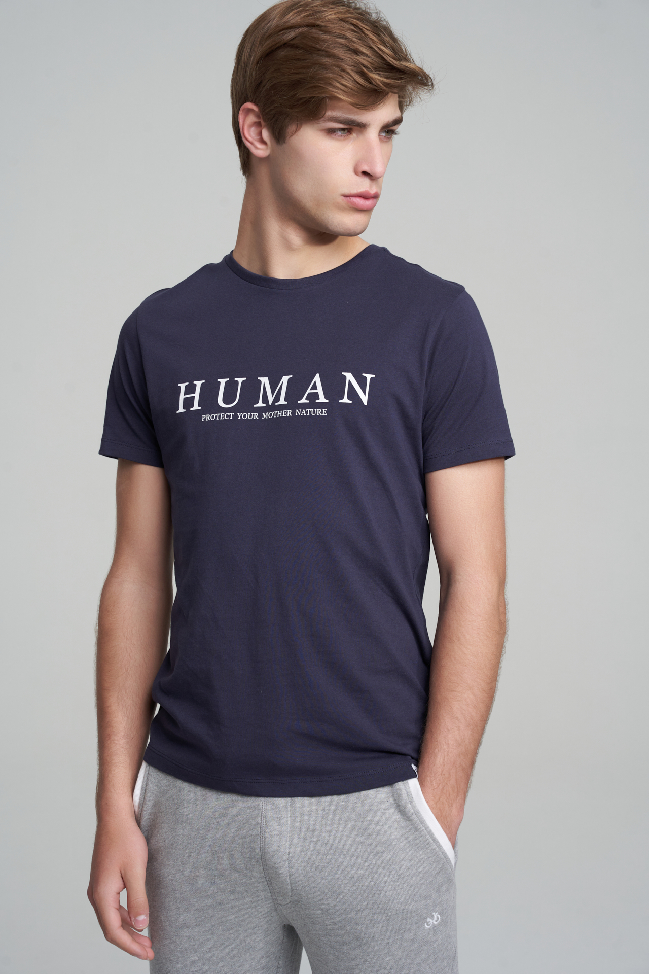 T-Shirt Dark Blue Casual Man