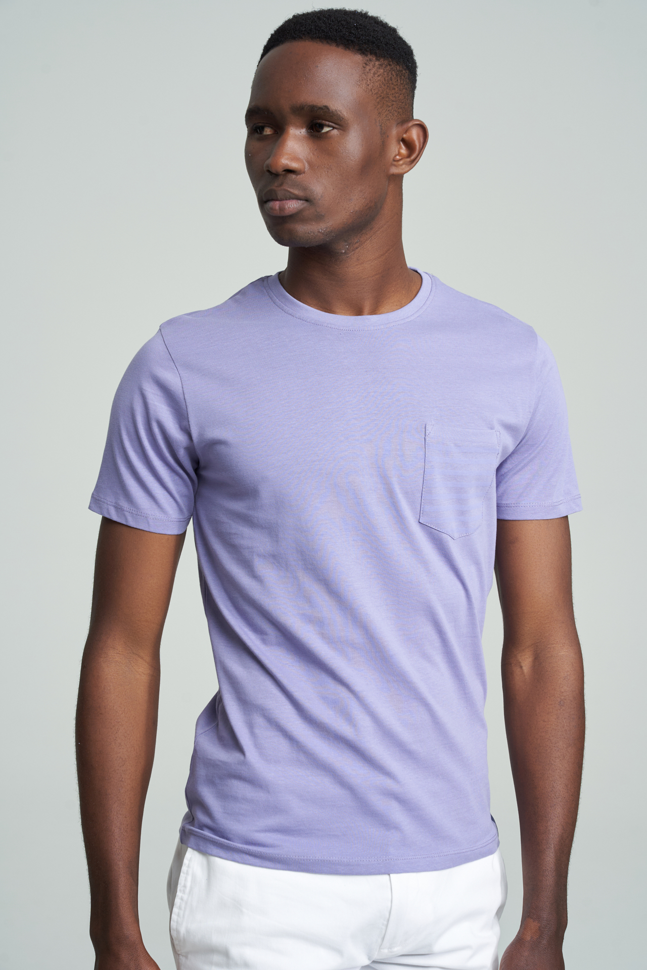 T-Shirt Lilac Casual Man