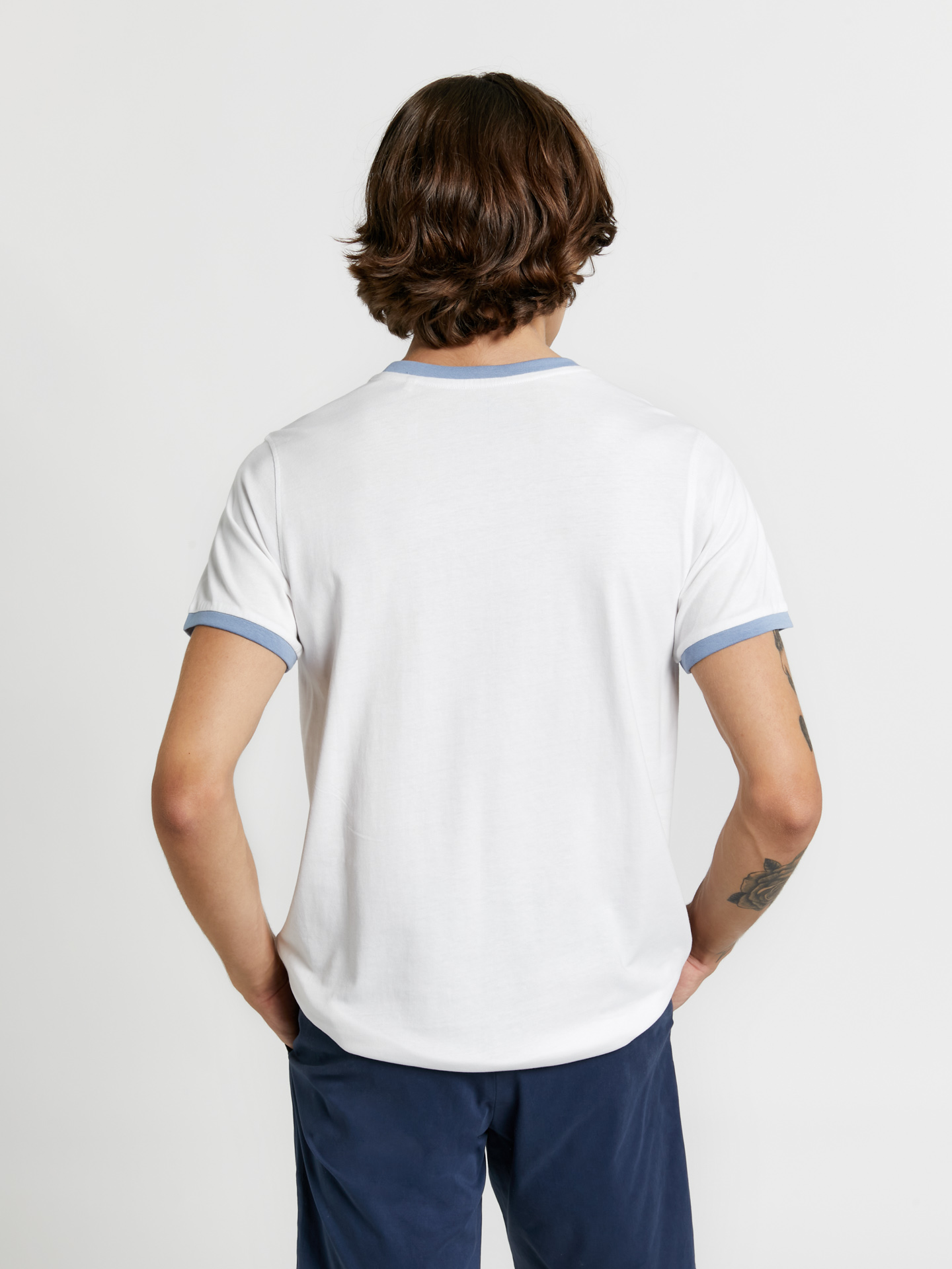 T-Shirt Branco Casual Homem
