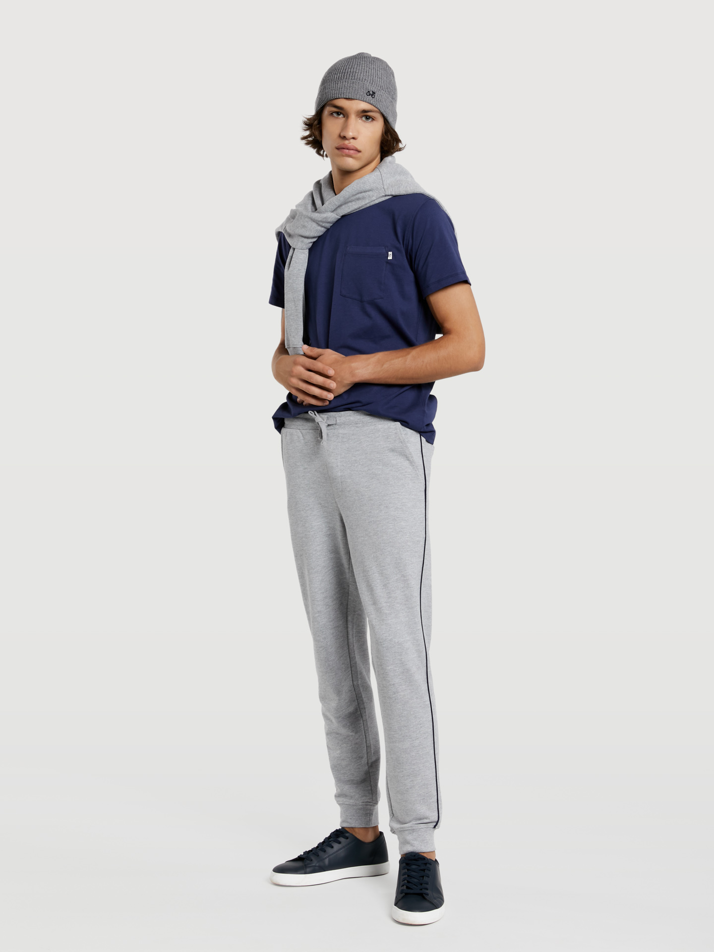 Sportswear Trousers Mix Grey Casual Man