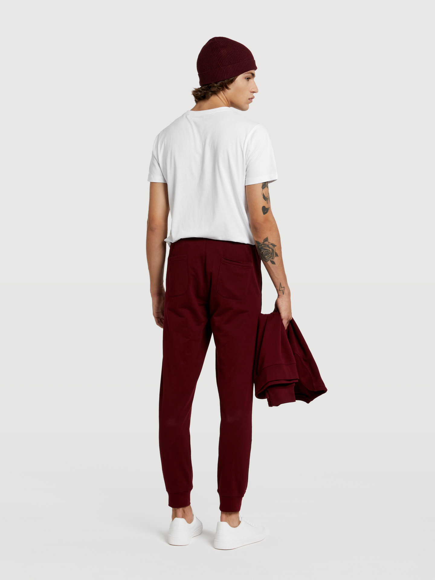 Sportswear Trousers Bordeaux Casual Man