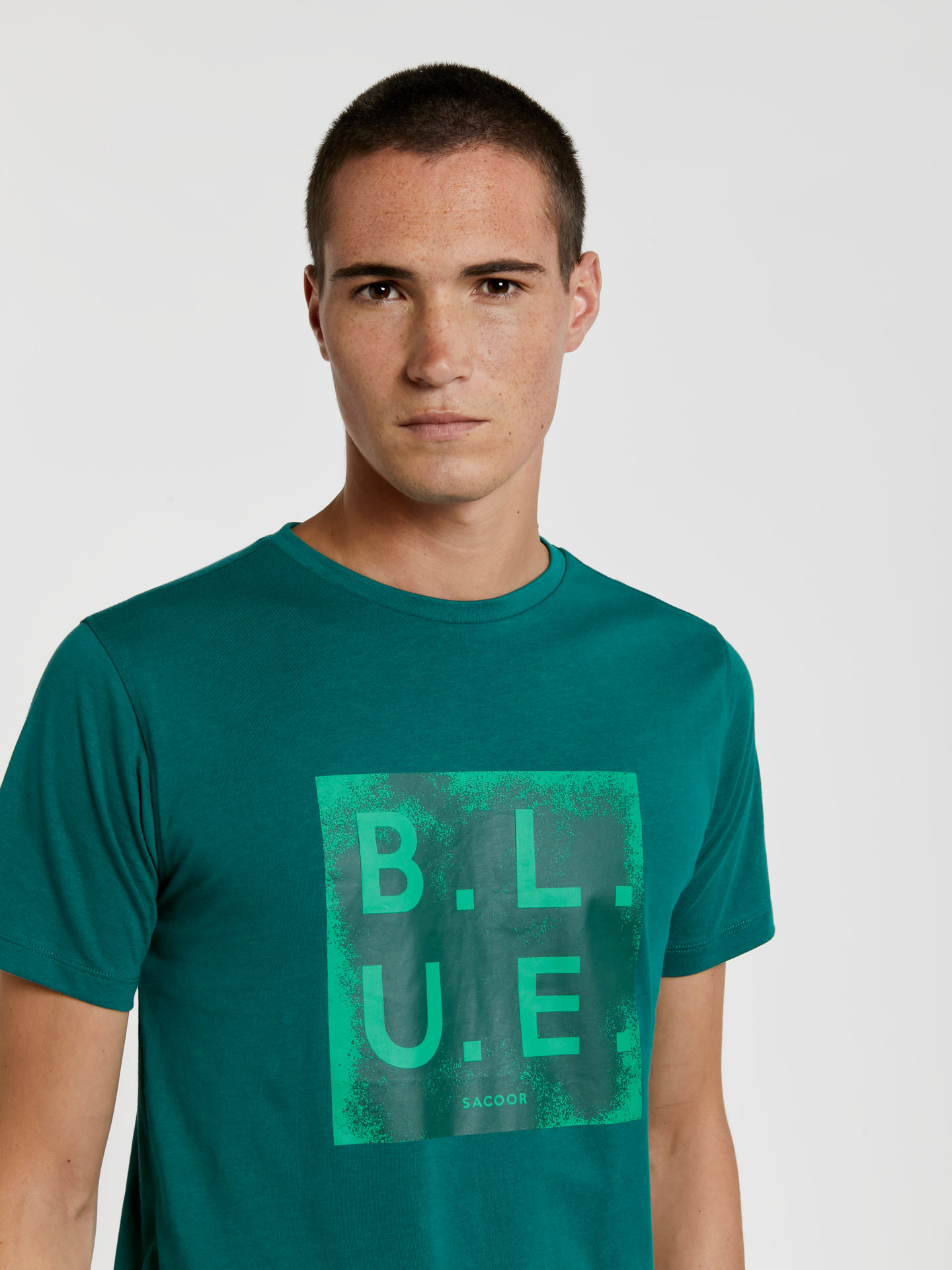 T-Shirt Verde Casual Homem