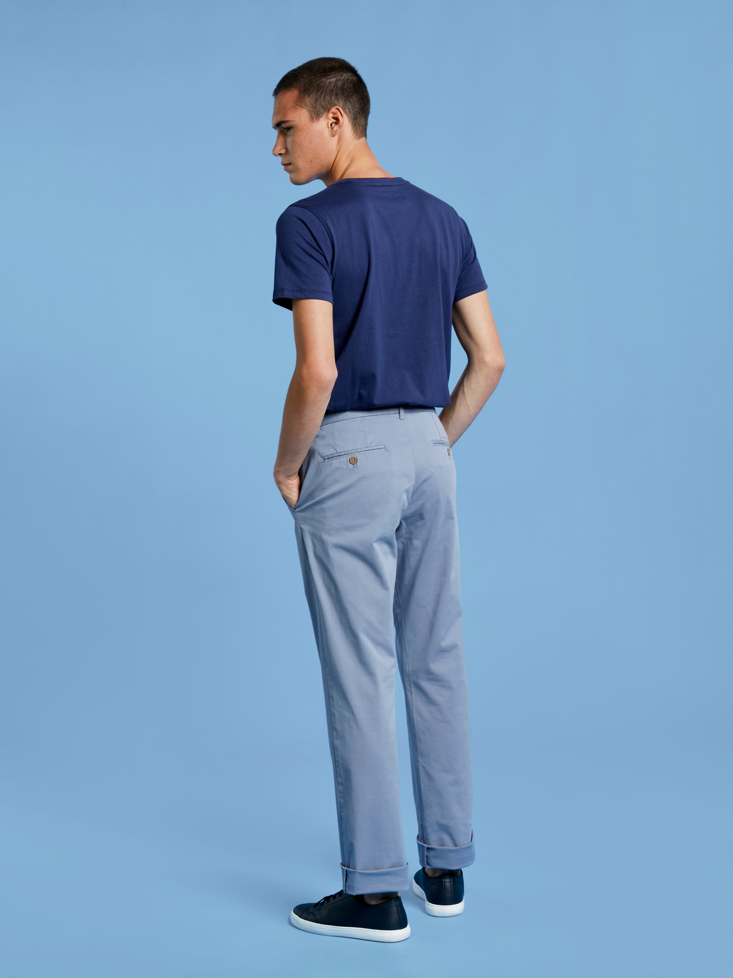 Chino Trousers Medium Blue Sport Man