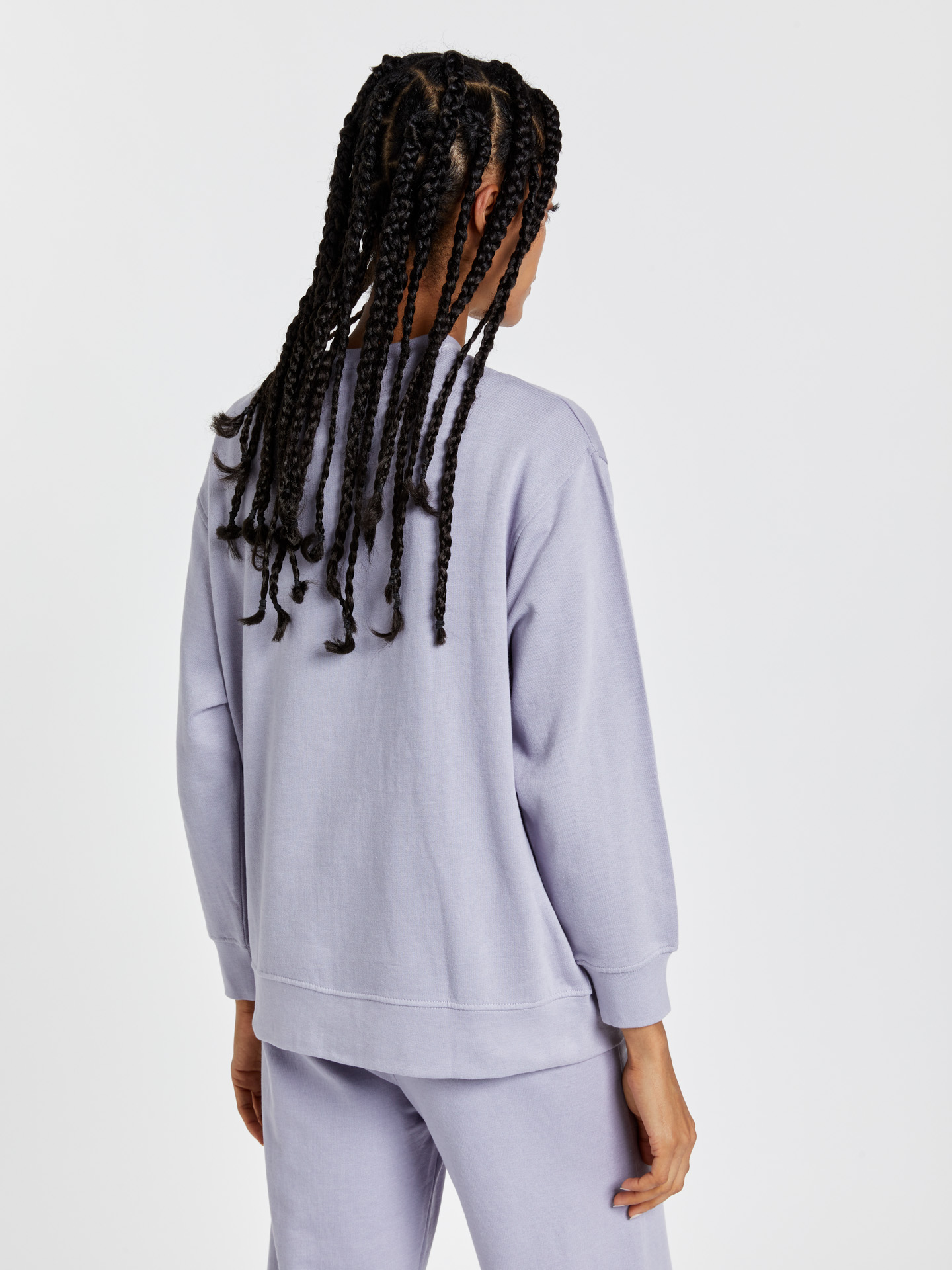 Sweatshirt Lilac Casual Woman