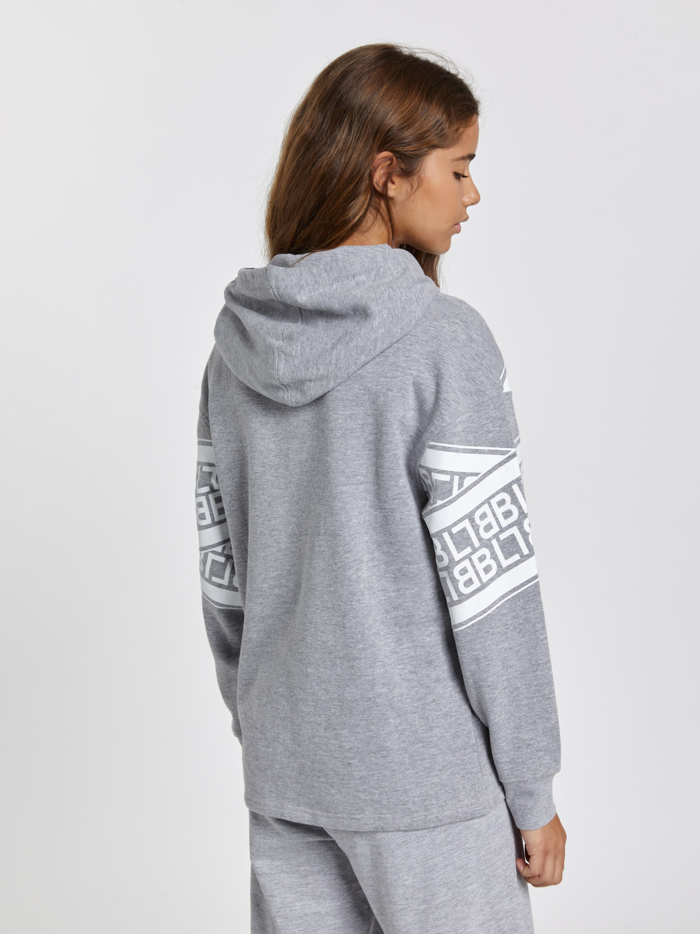 Sweatshirt Mix Grey Casual Woman