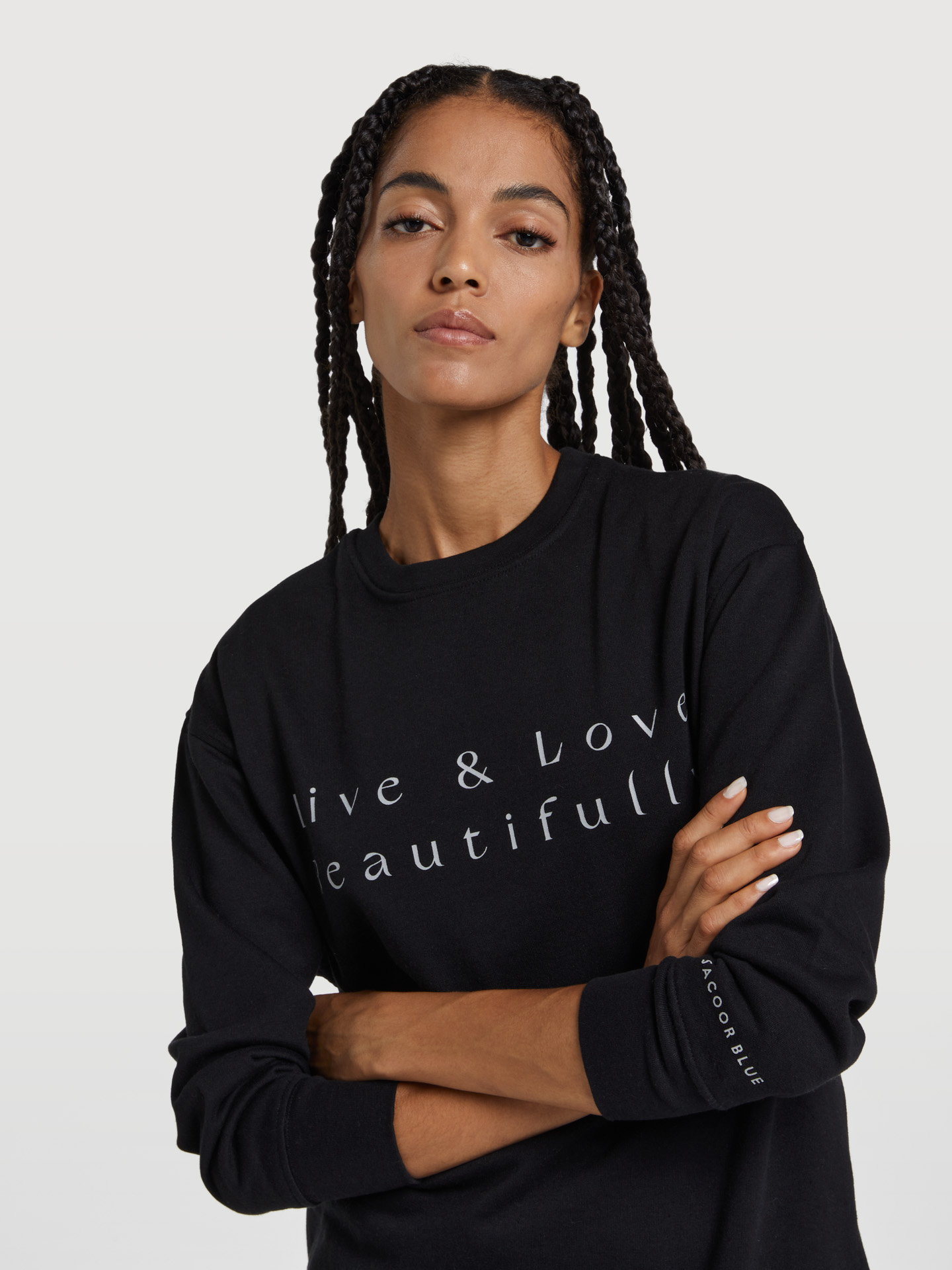 Sweatshirt Black Casual Woman