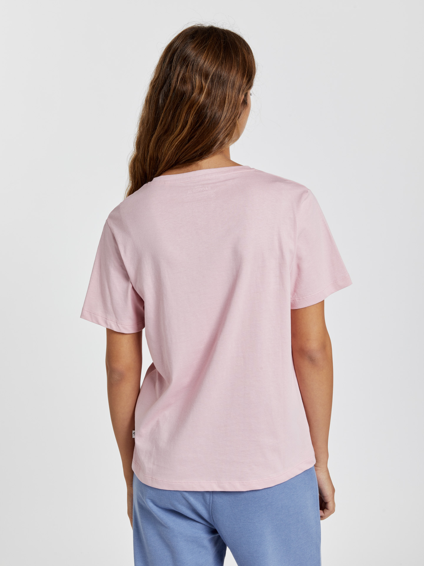T-Shirt Rosa Claro Casual Mulher