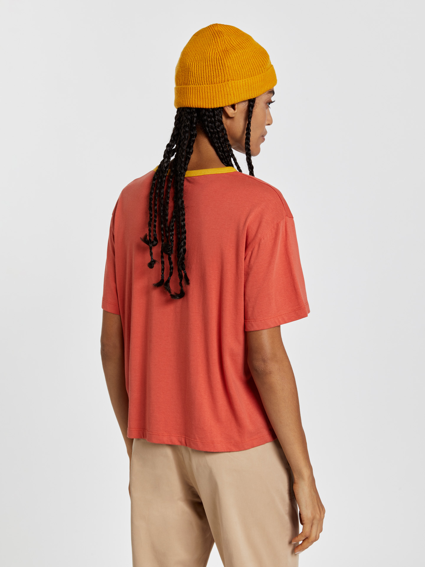 T-Shirt Orange Casual Woman
