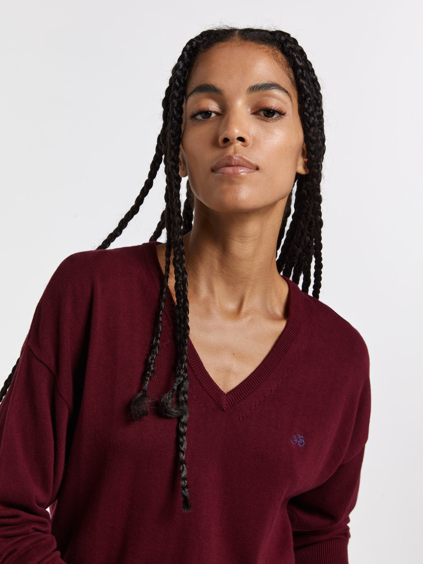 Sweater Bordeaux Casual Woman