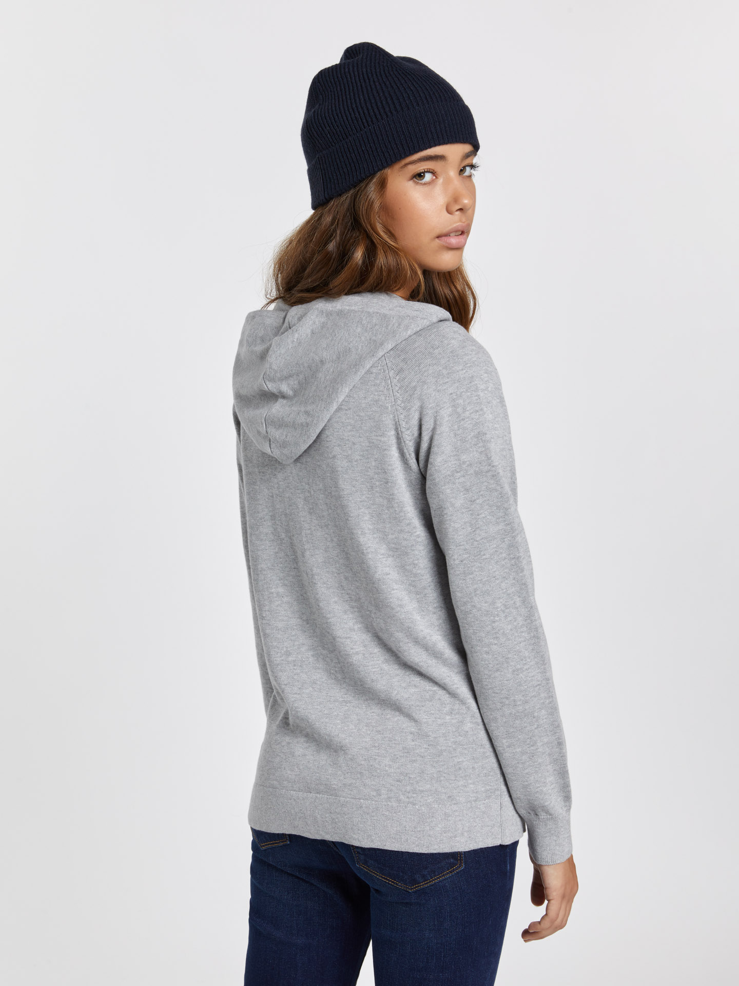 Sweater Mix Grey Casual Woman