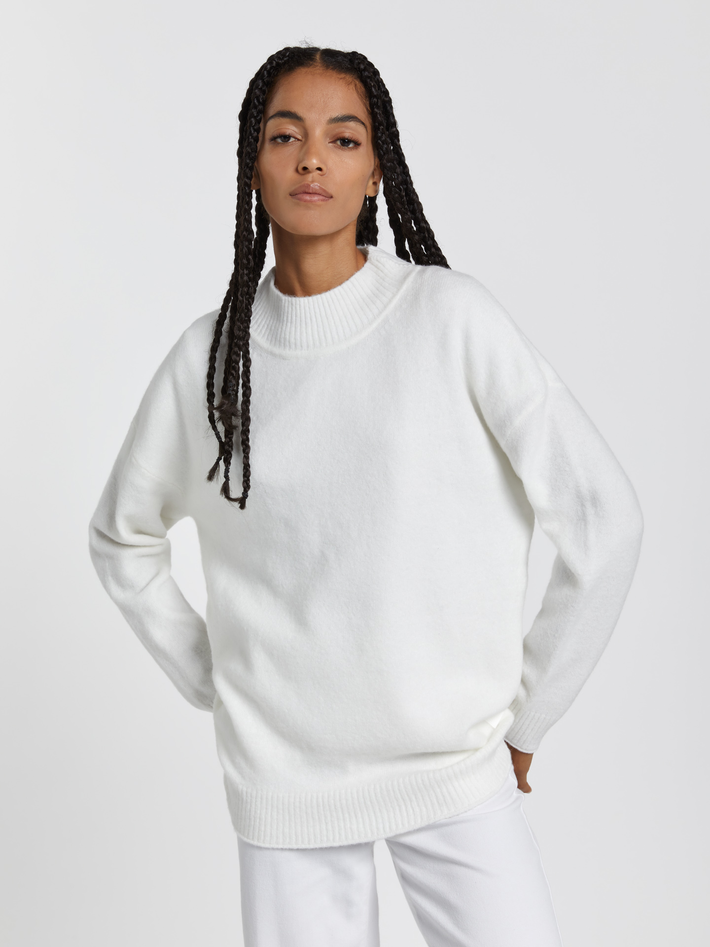 Sweater Ecru Casual Woman