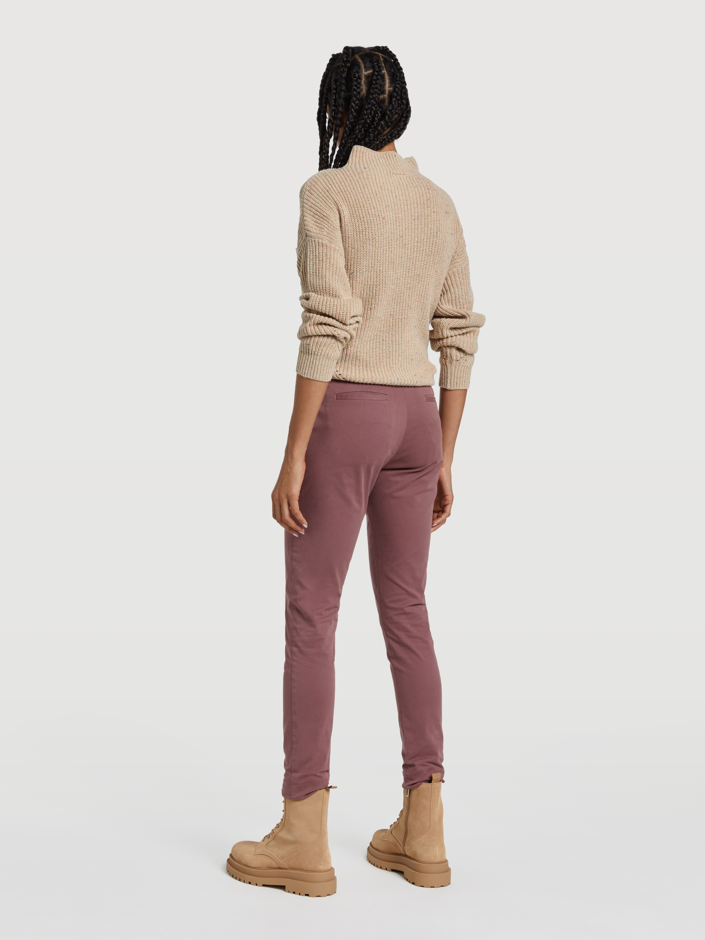 Chino Trousers Pink Casual Woman