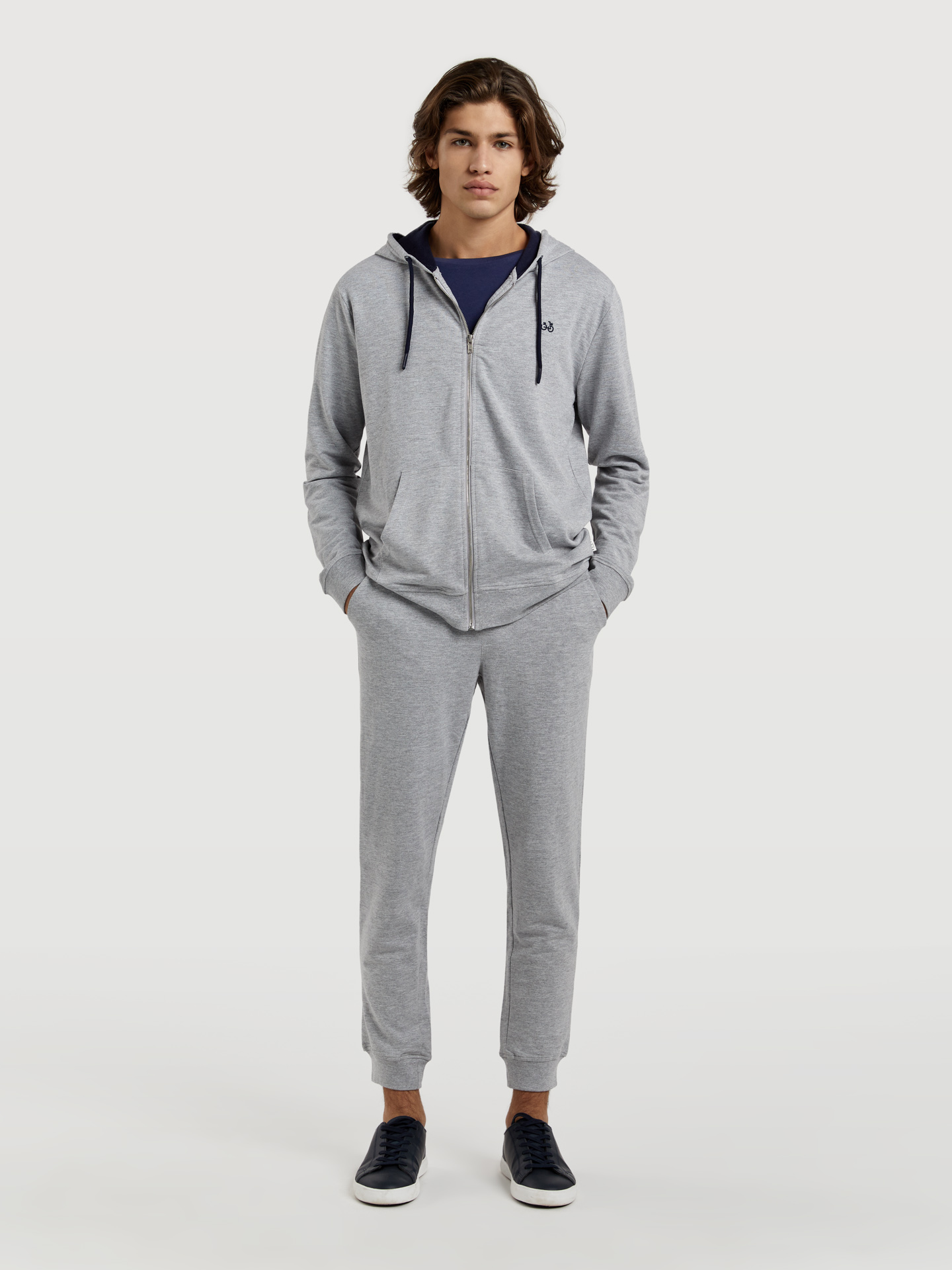 Sweatshirt Mix Grey Casual Man