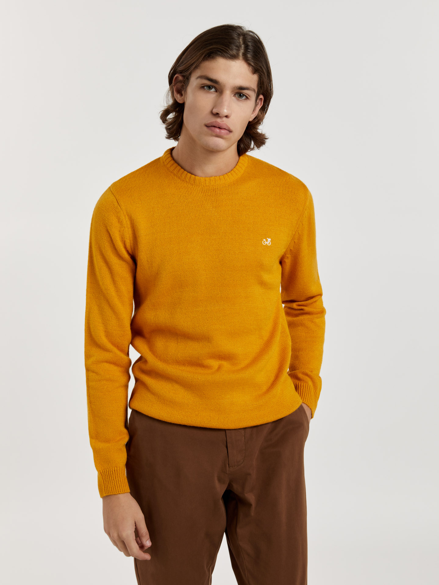 Sweater Yellow Casual Man