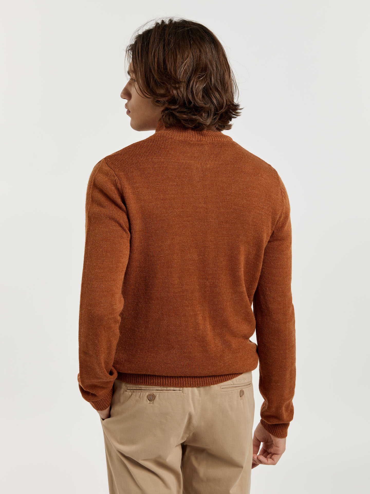 Sweater Orange Casual Man
