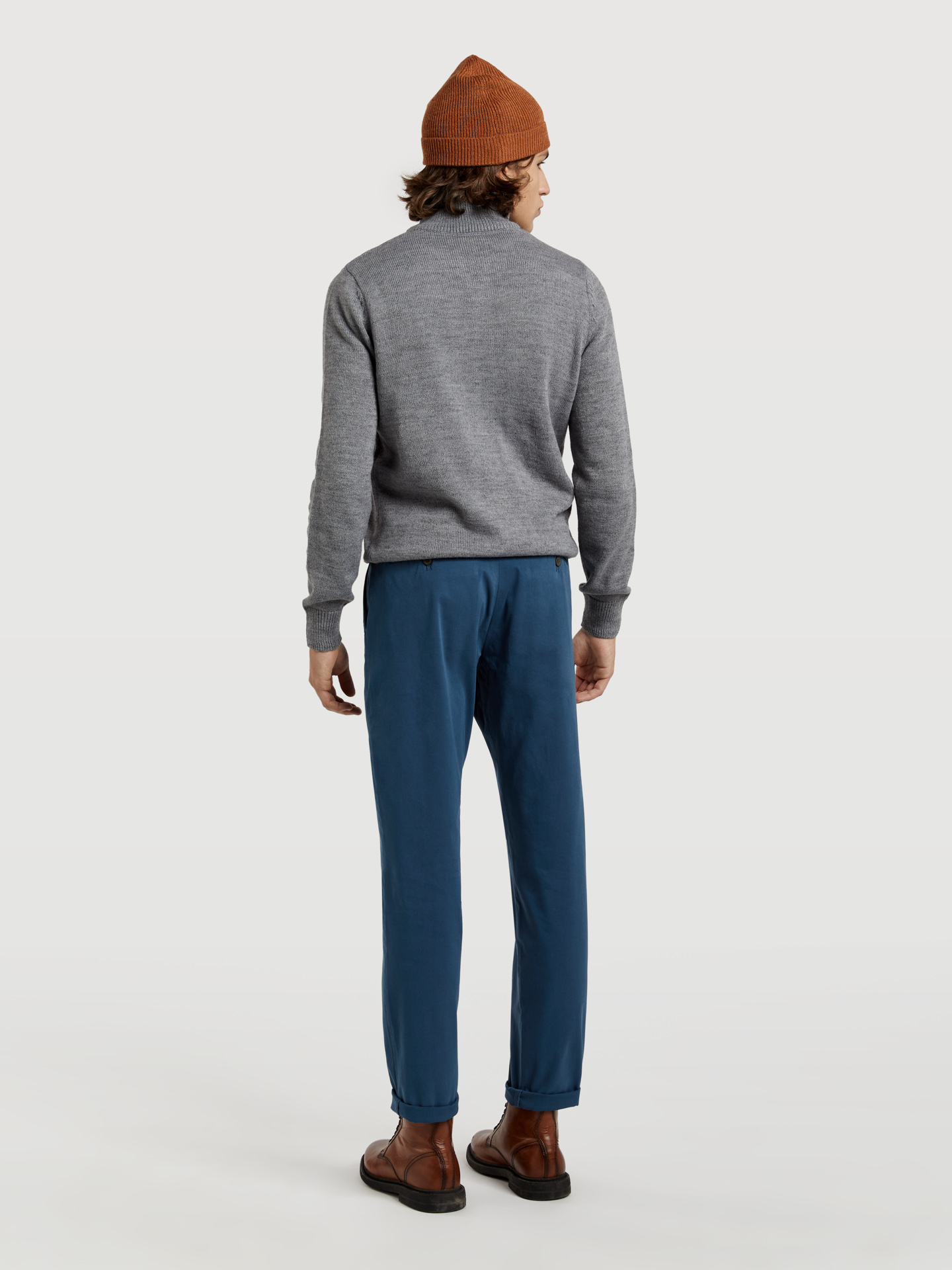 Chino Trousers Teal Sport Man