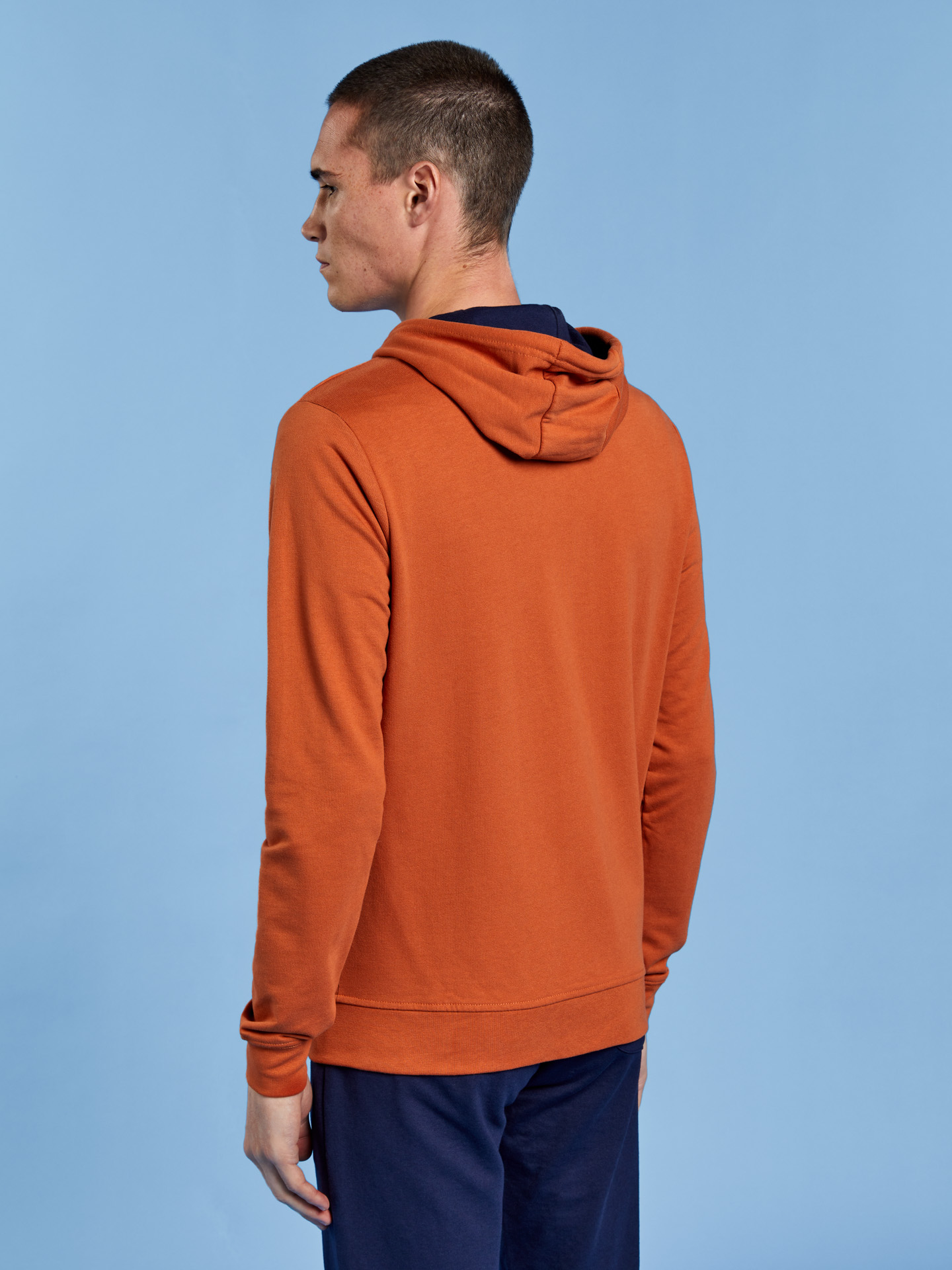 Sweatshirt Dark Orange Casual Man