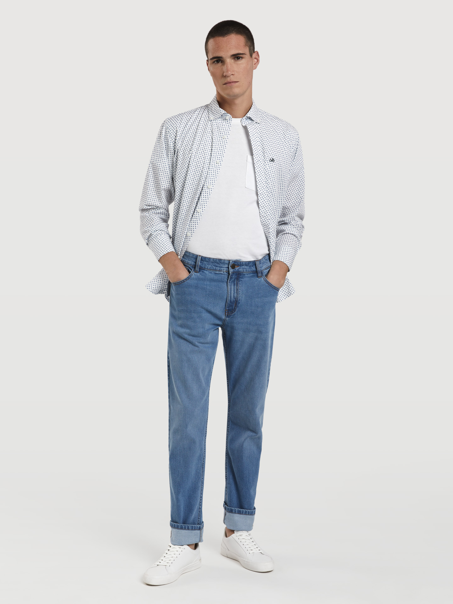 Jeans Medium Blue Casual Man