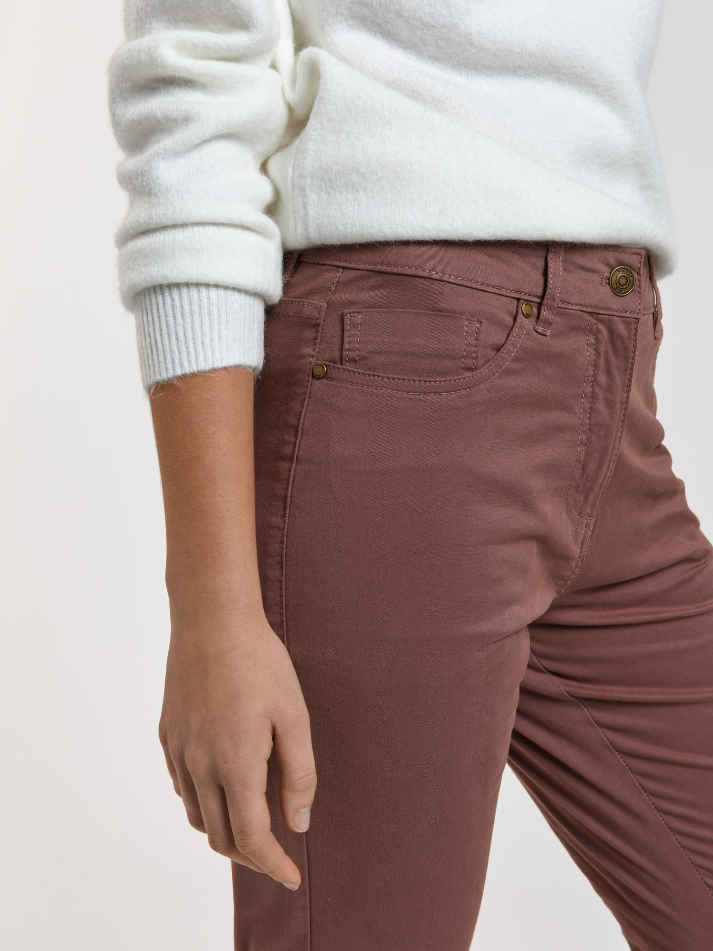 Five Pocket Trousers Pink Casual Woman