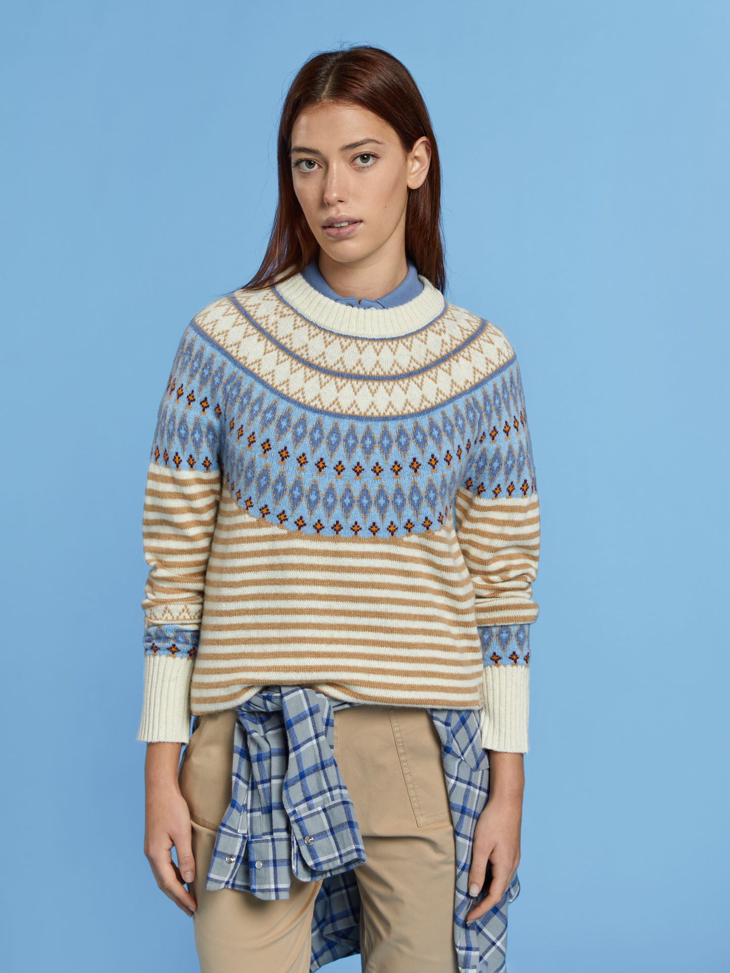 Sweater Beige Casual Woman