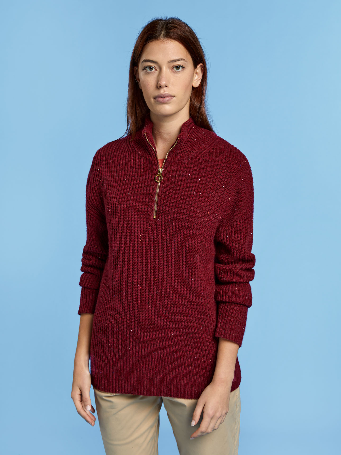 Sweater Bordeaux Casual Woman