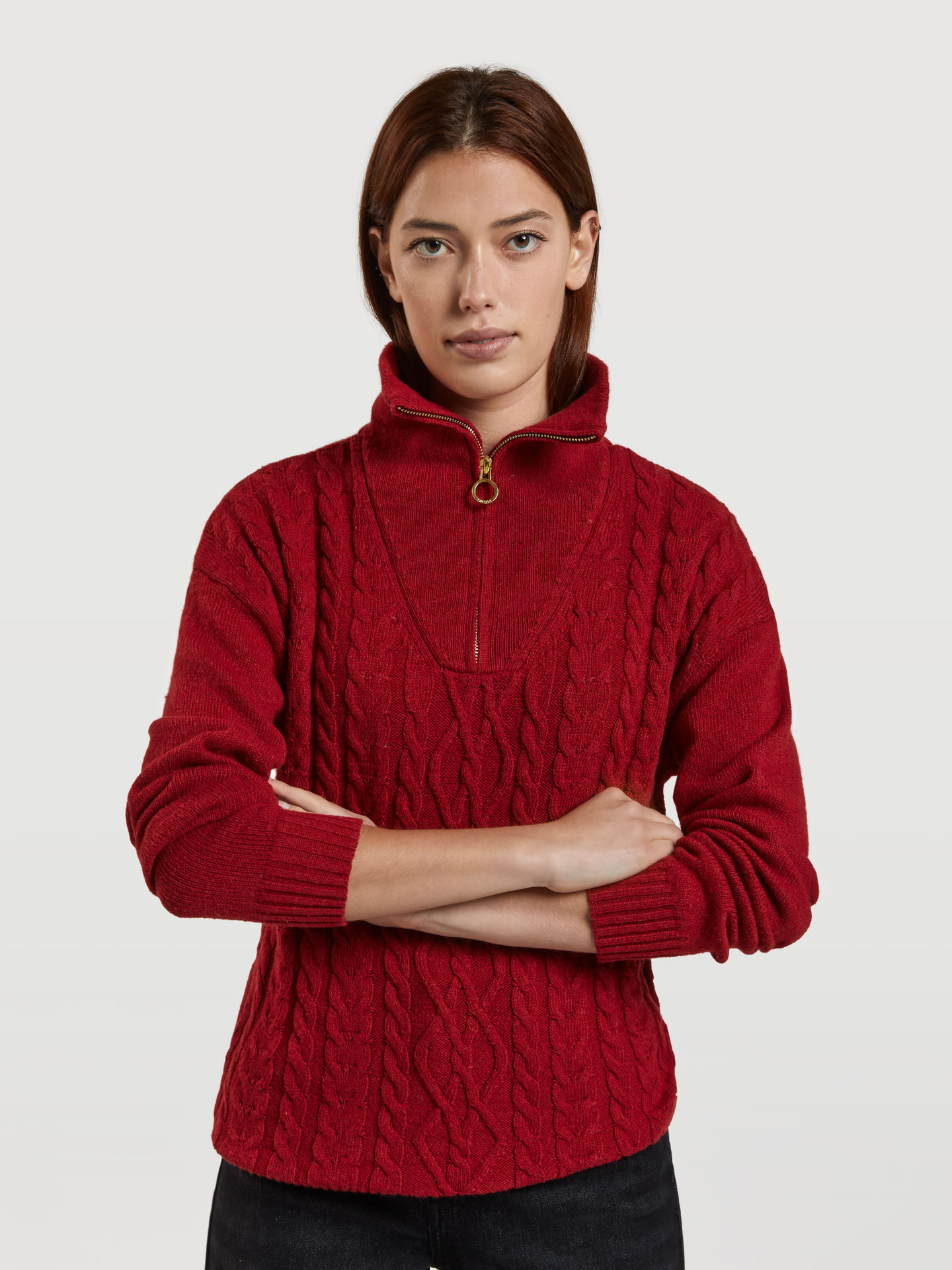 Sweater Red Casual Woman