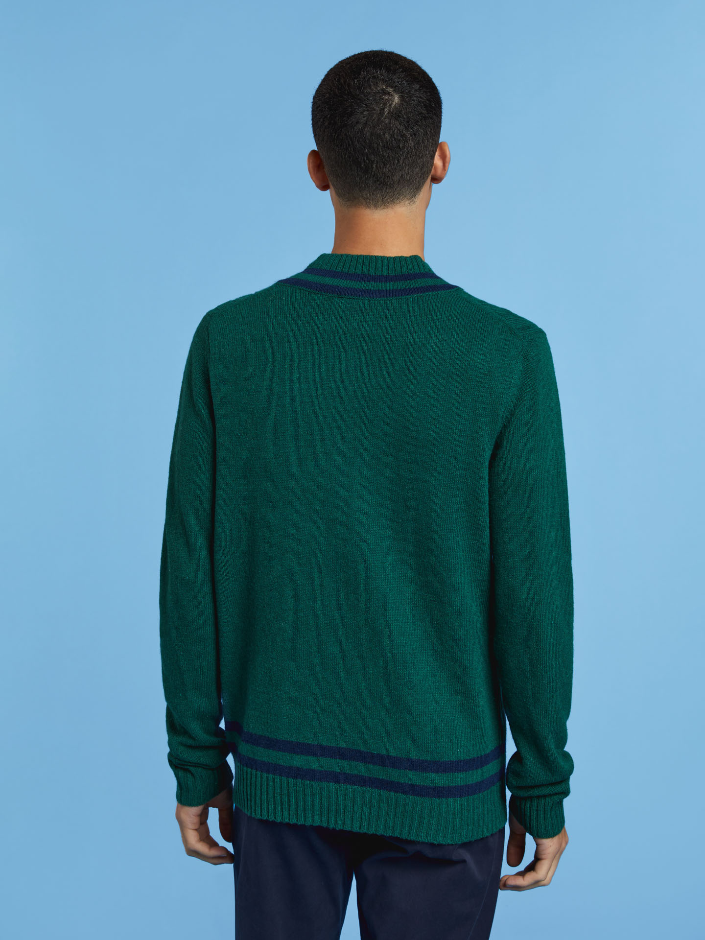 Sweater Dark Green Casual Man