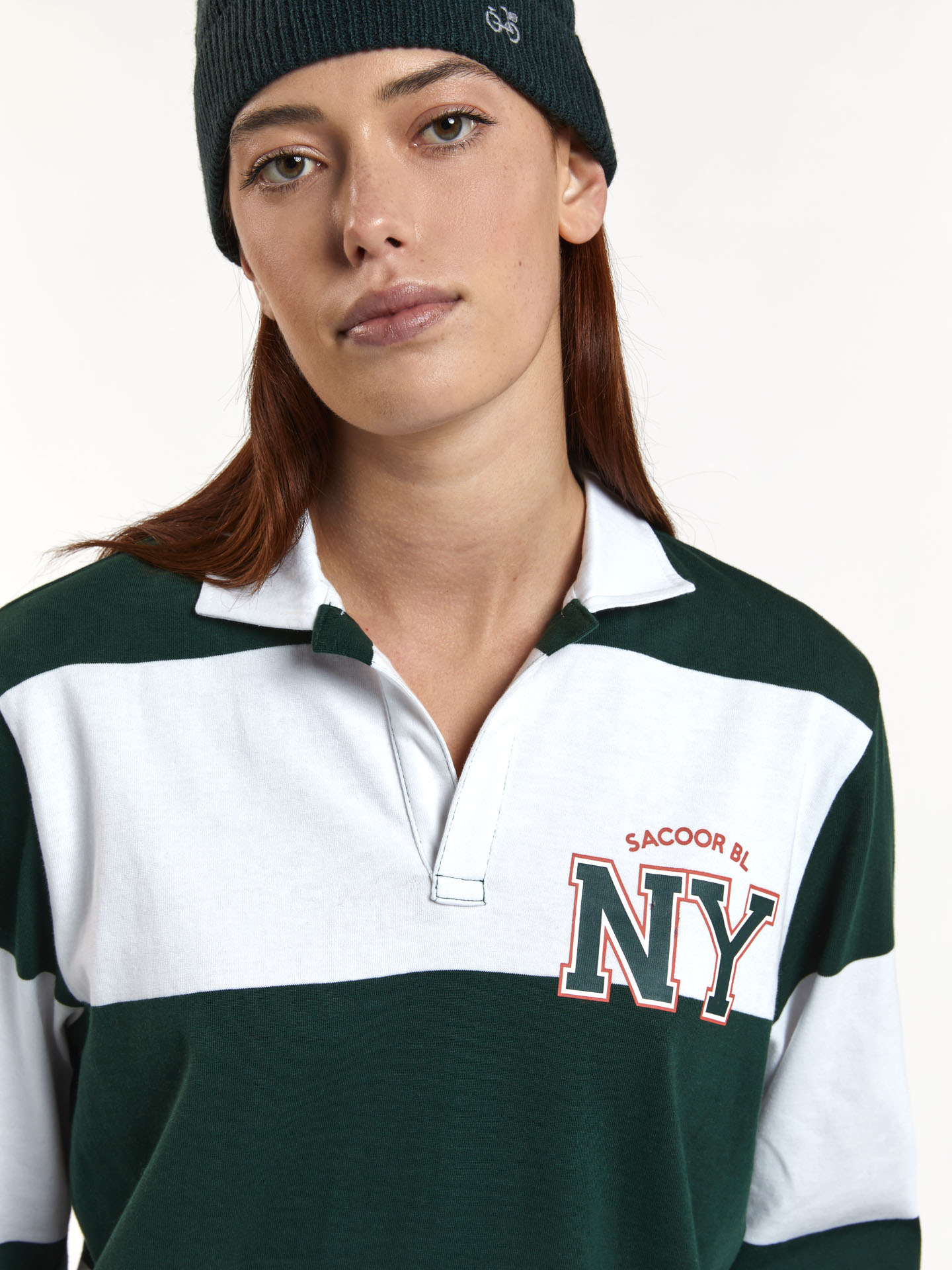 Polo Rugby Dark Green Casual Woman