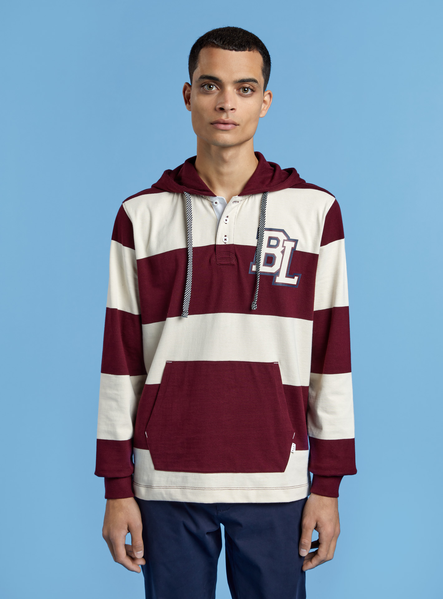 Polo Rugby Bordeaux Casual Homem