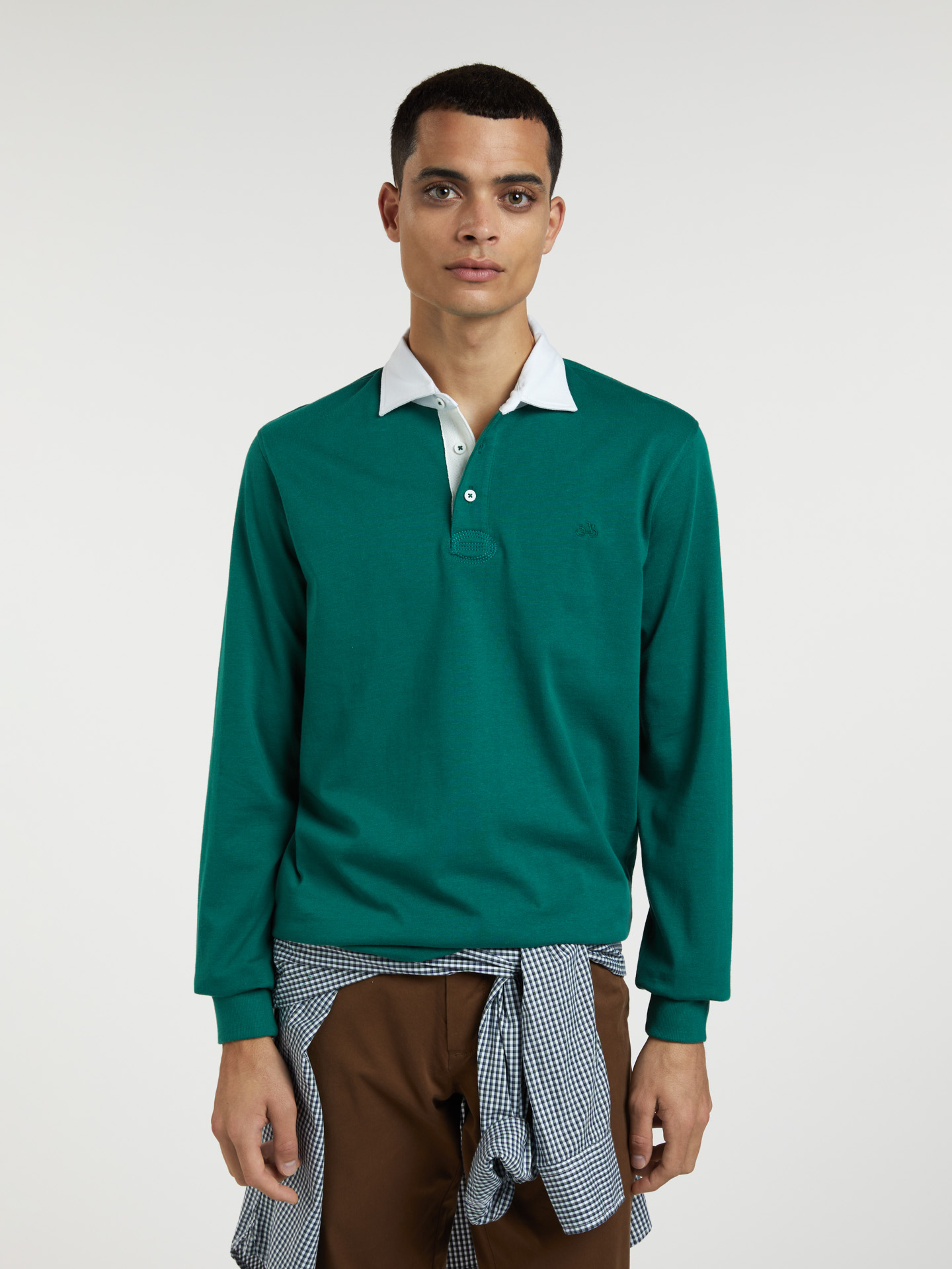 Polo Rugby Green Casual Man