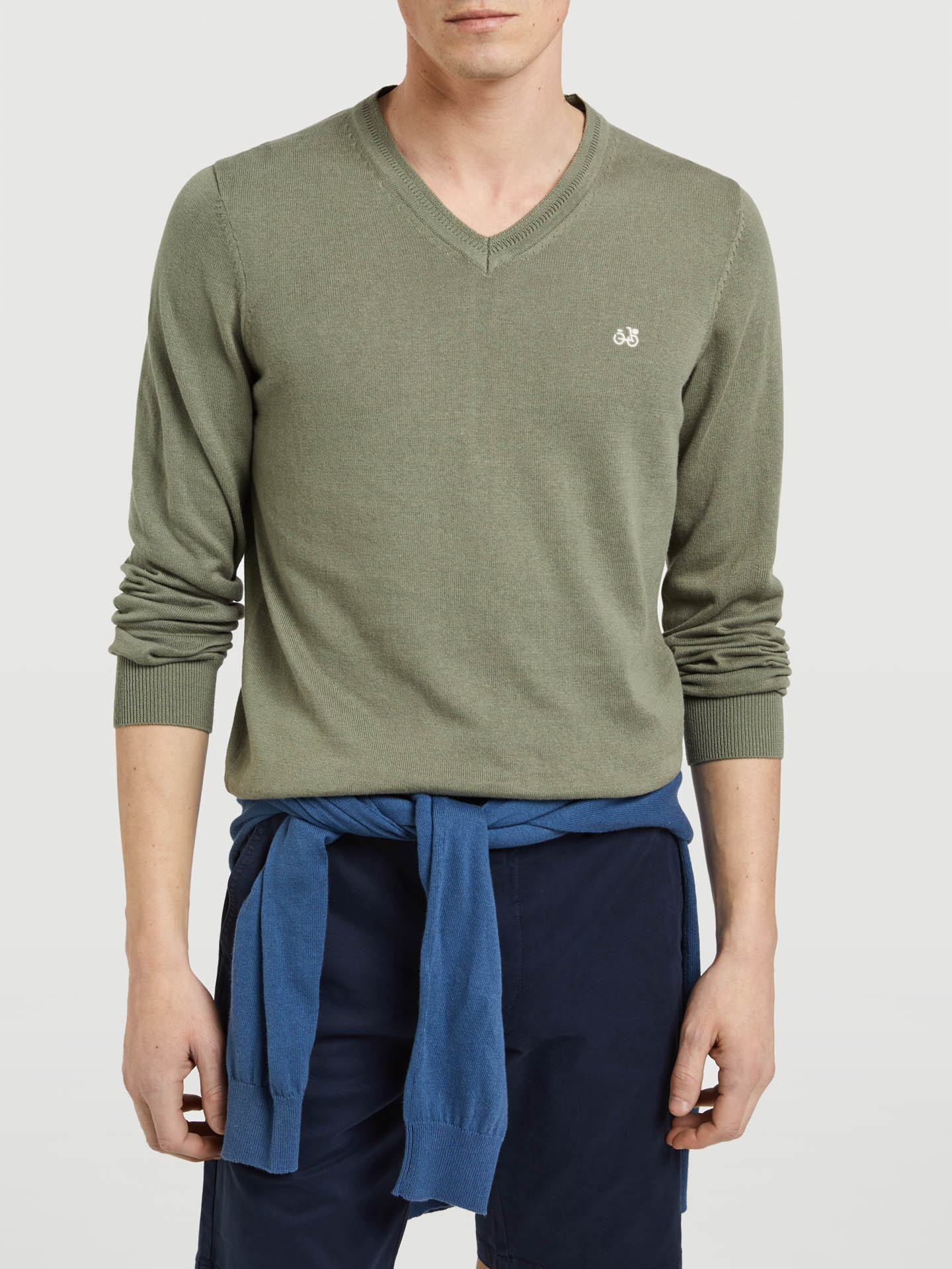 Sweater Olive Green Casual Man