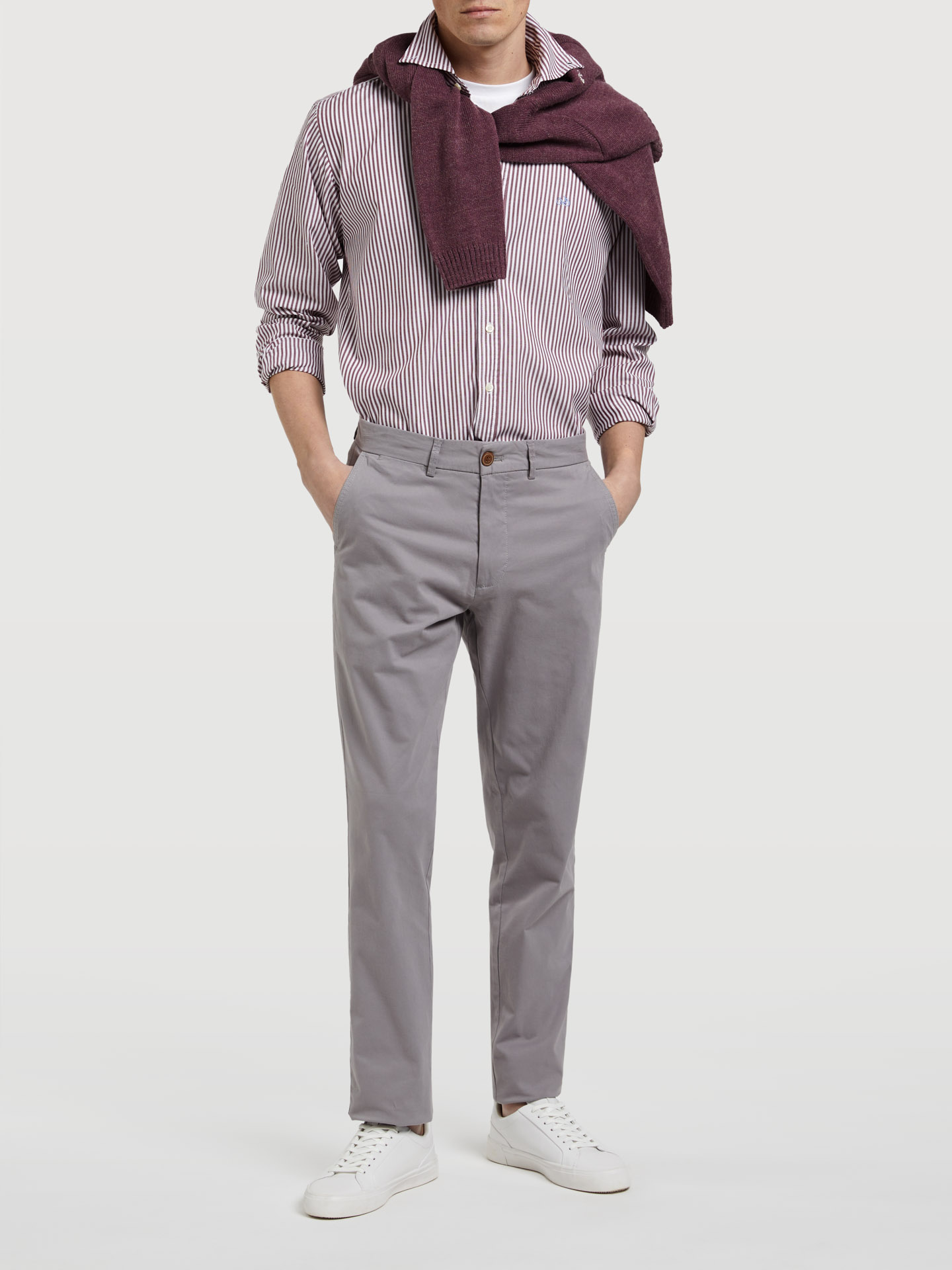 Chino Trousers Grey Sport Man