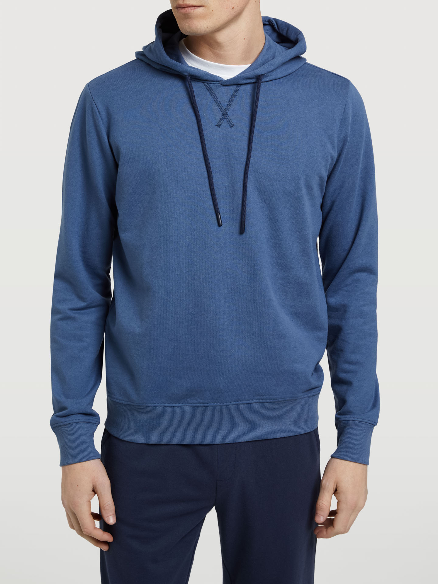 Sweatshirt Medium Blue Casual Man