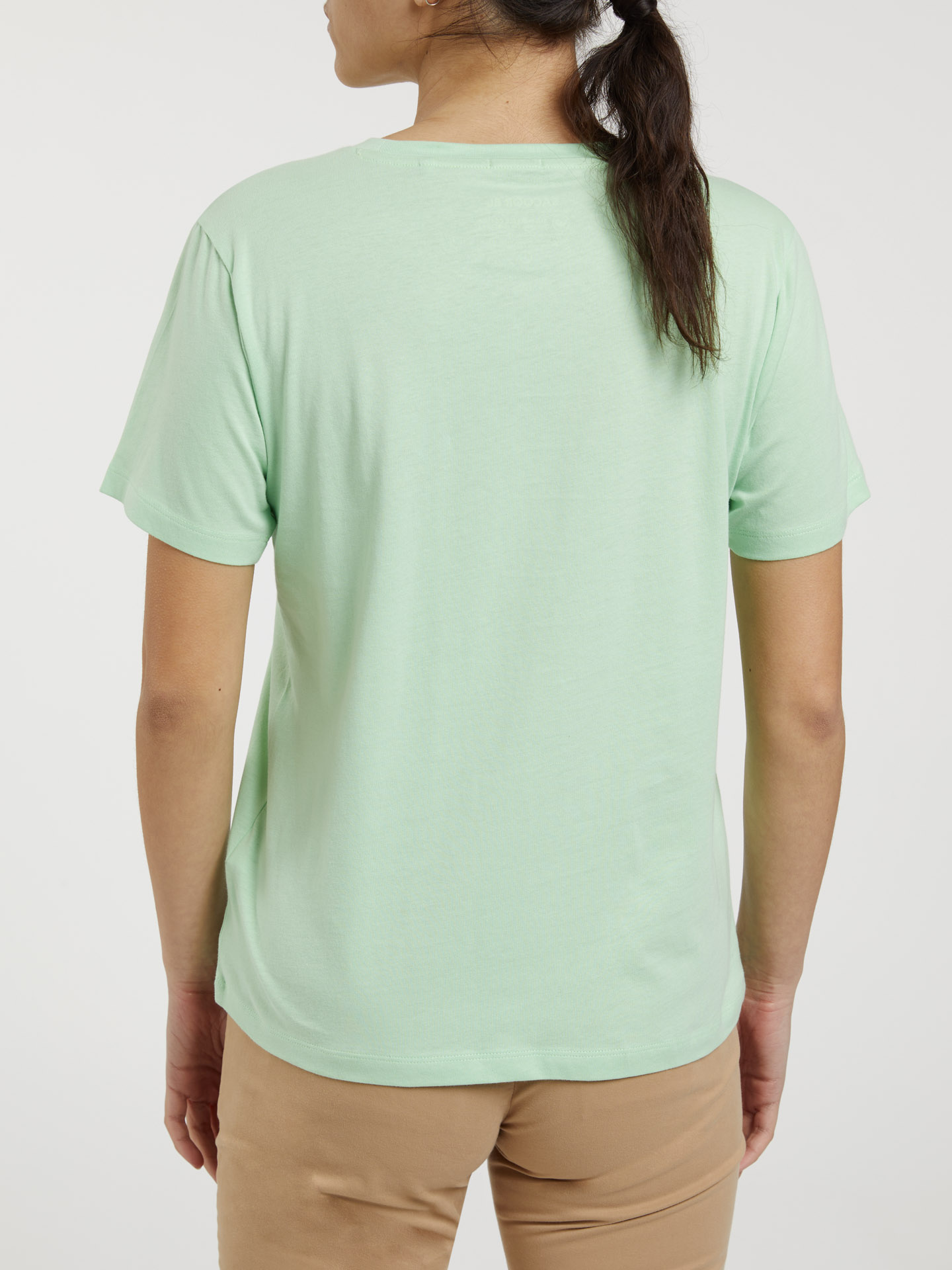 T-Shirt Green Neon Casual Woman