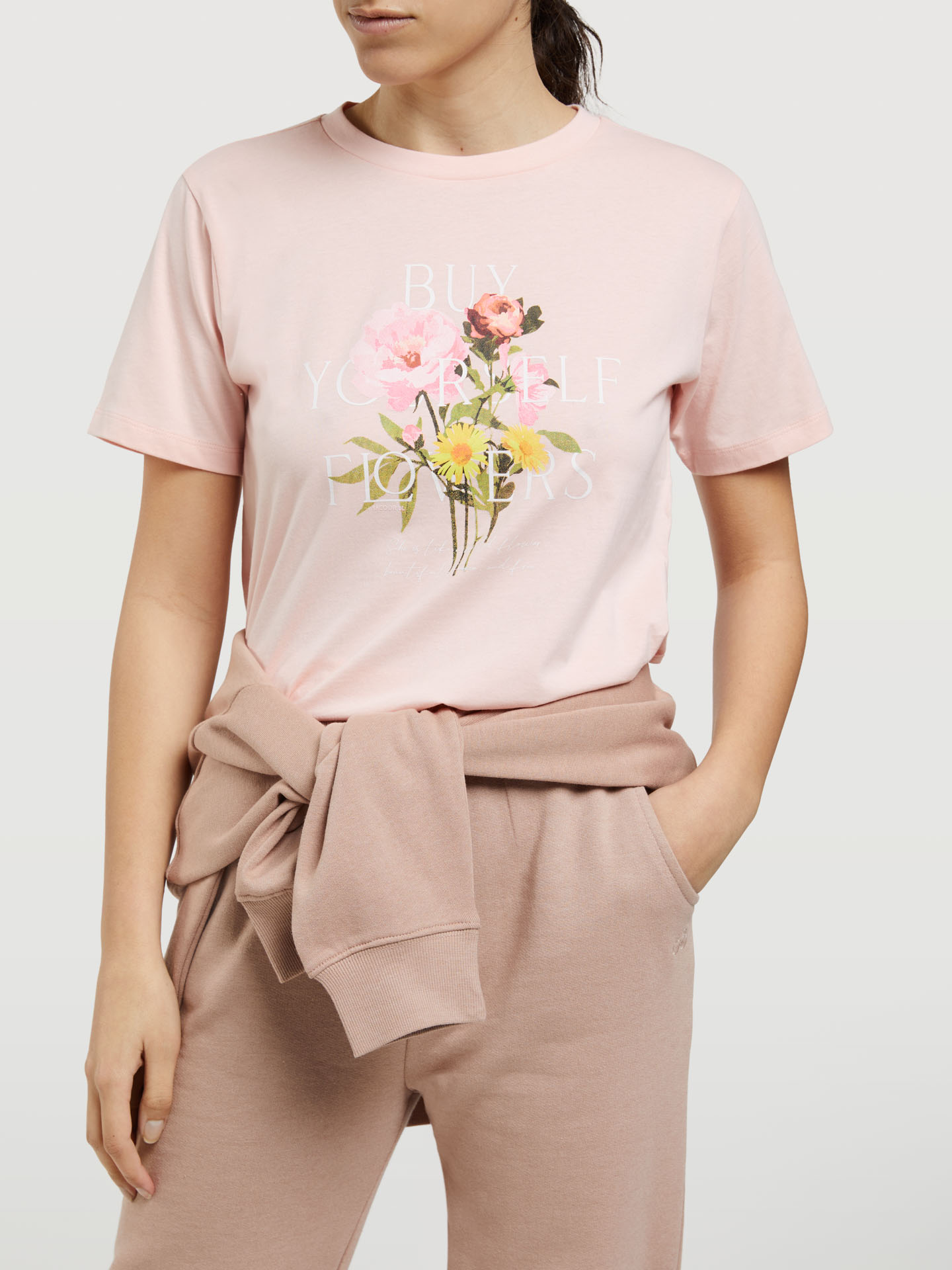 T-Shirt Pale Pink Casual Woman