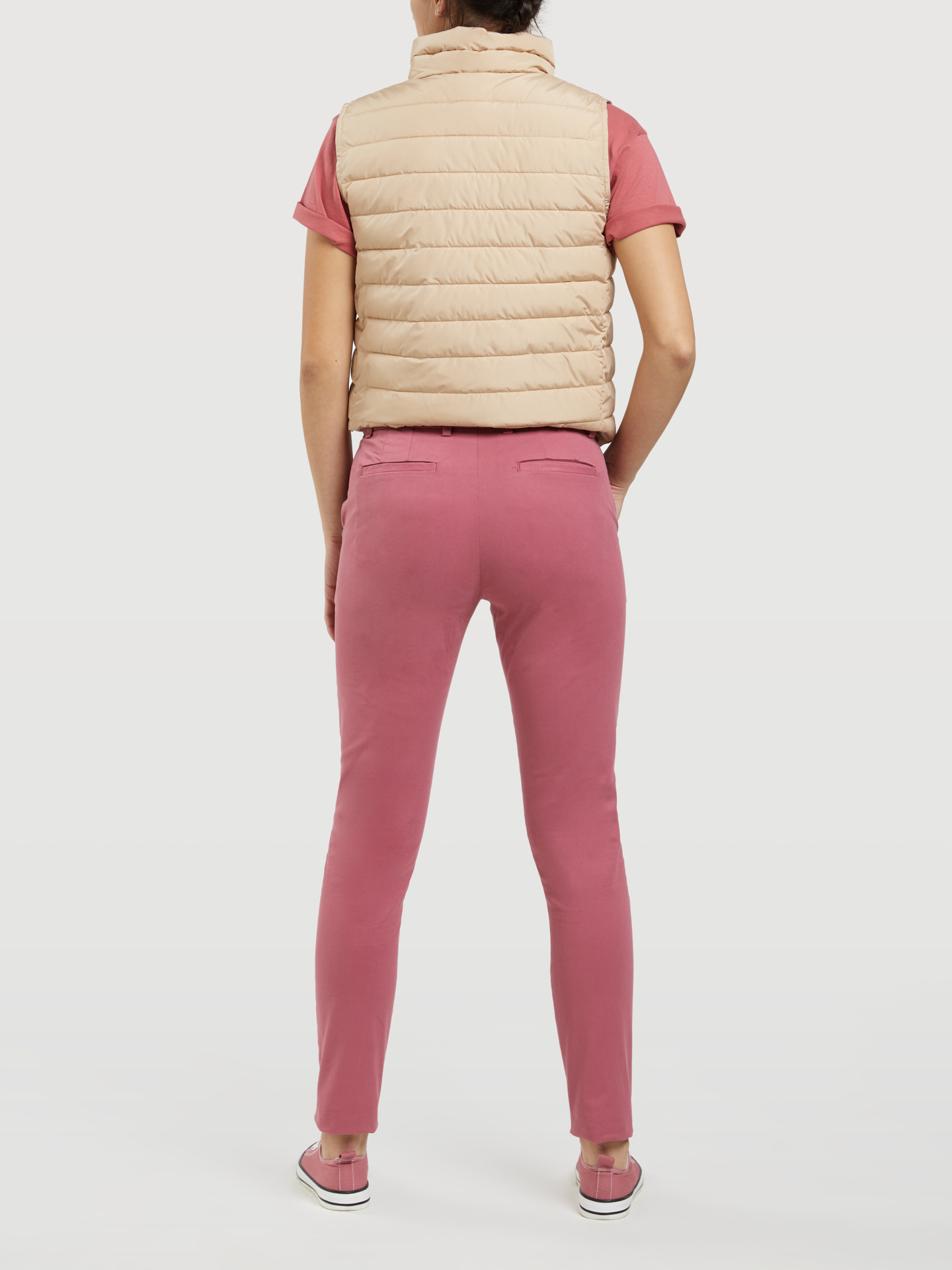 Chino Trousers Dark Pink Casual Woman