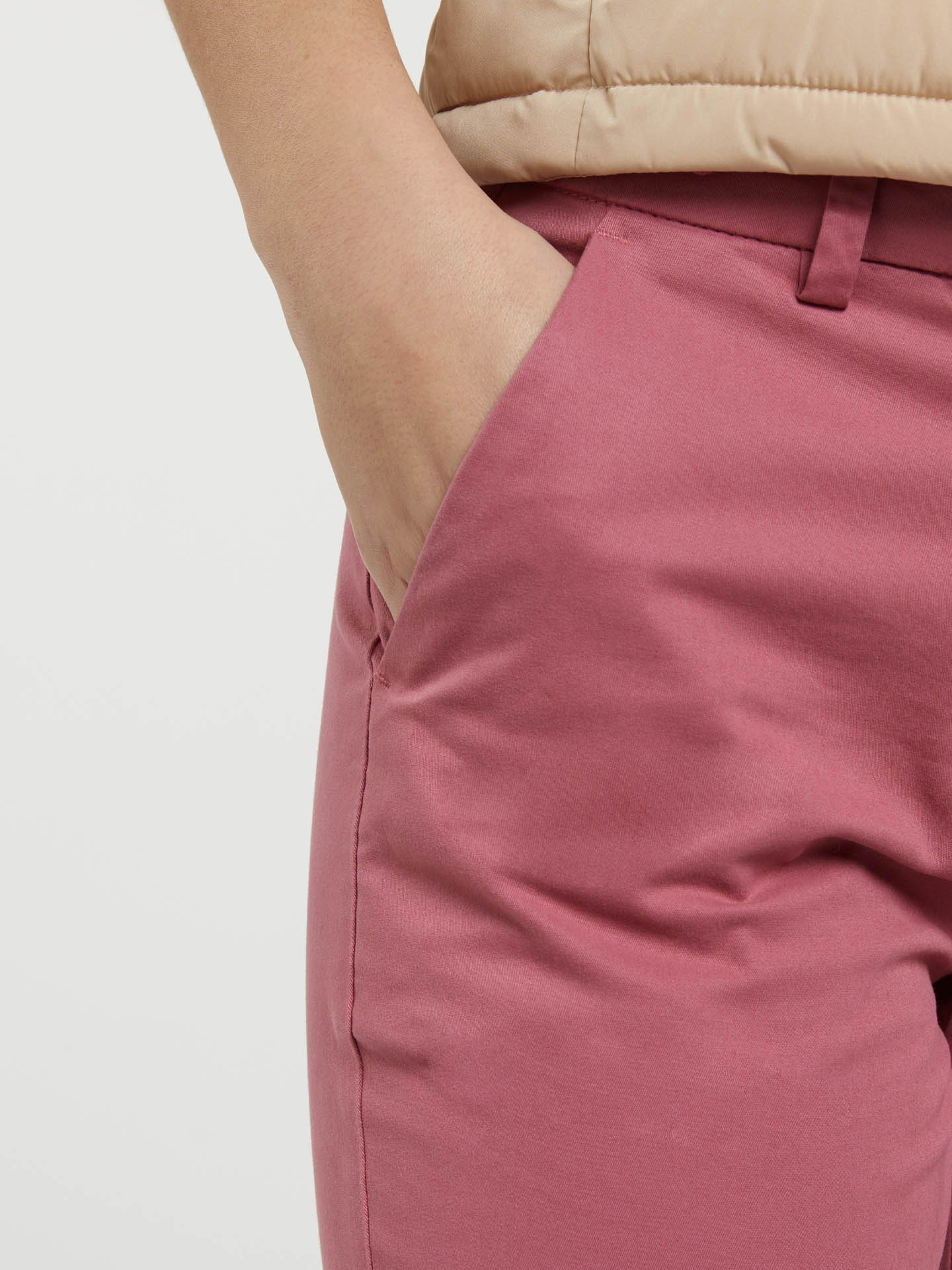 Chino Trousers Dark Pink Casual Woman
