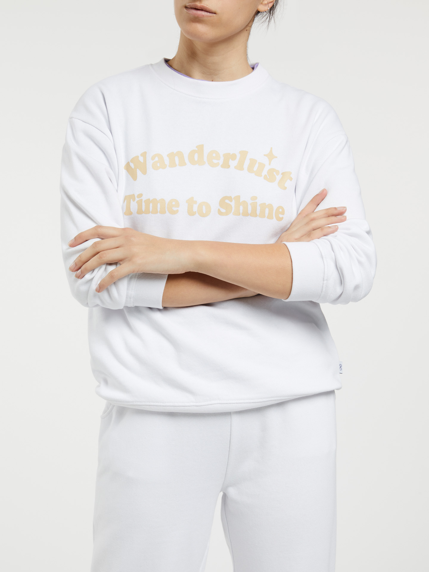 Sweatshirt White Casual Woman