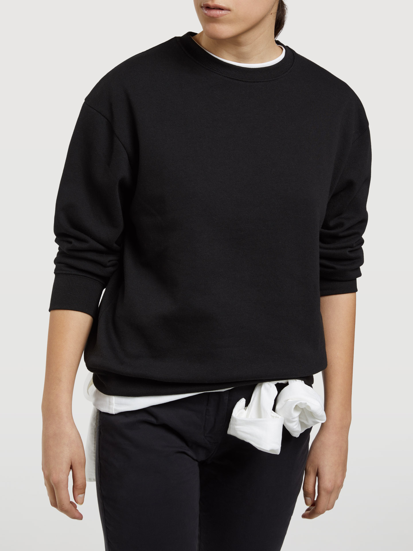 Sweatshirt Black Casual Woman