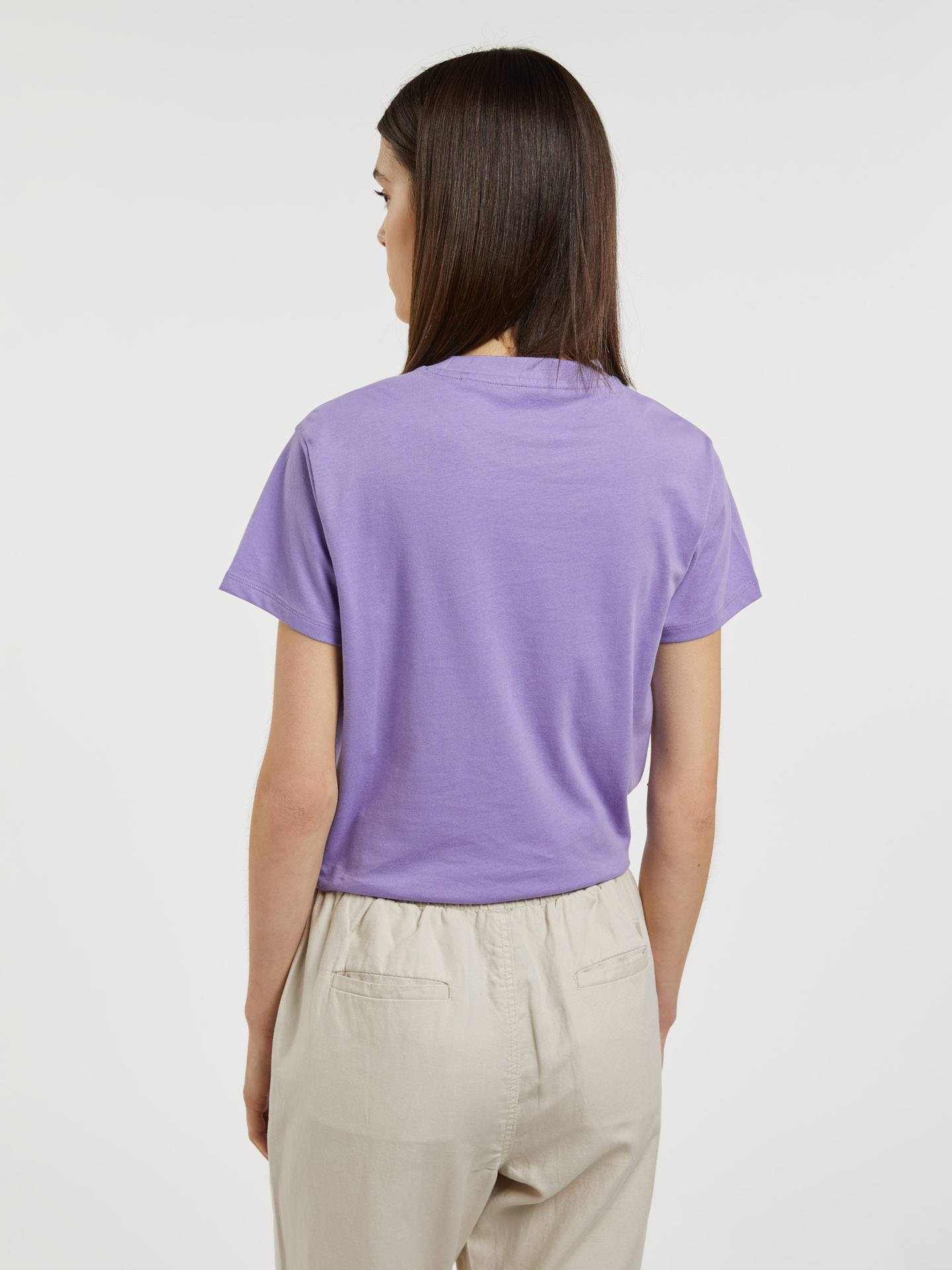 T-Shirt Purple Casual Woman